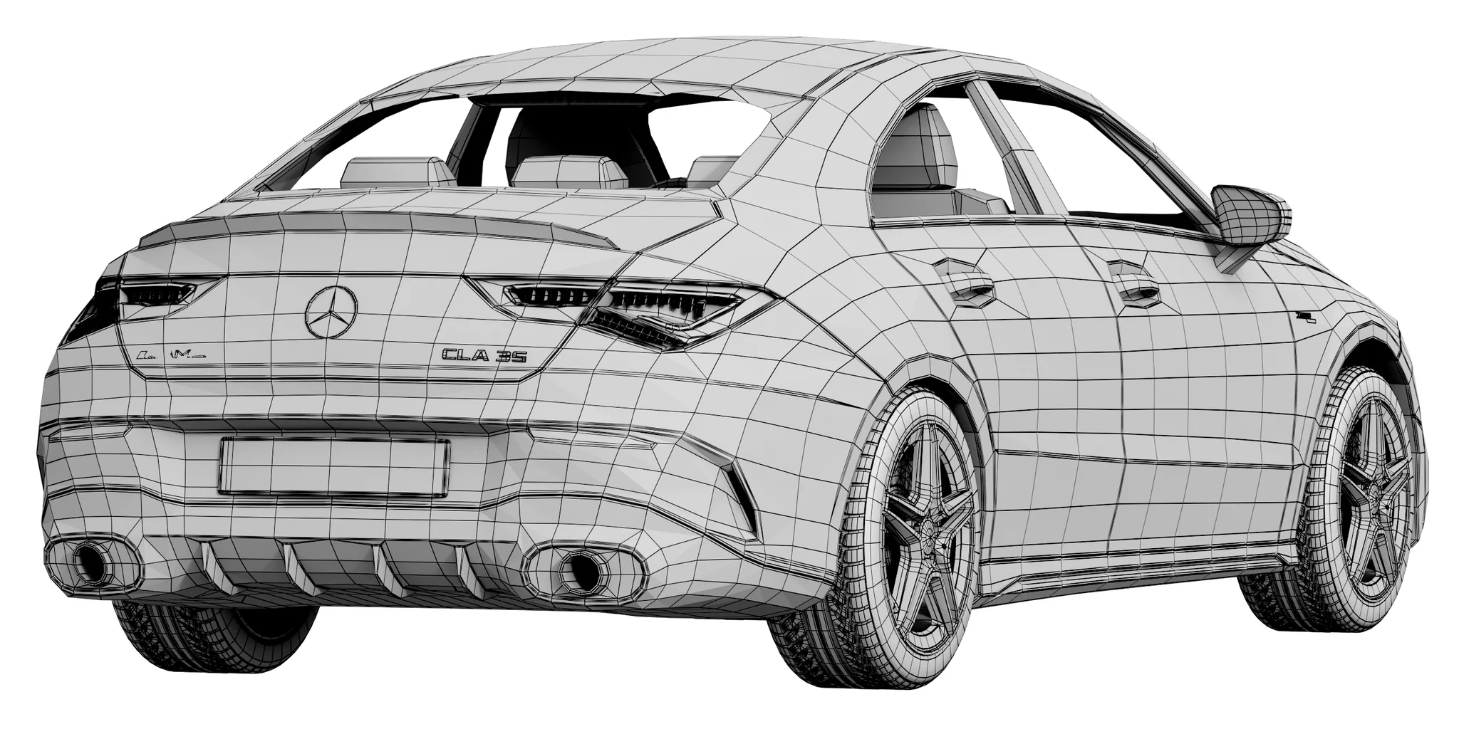 Mercedes Benz CLA35 AMG, 3D model preview 8