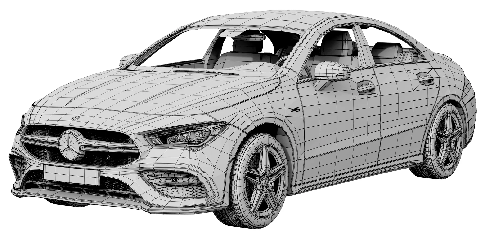 Mercedes Benz CLA35 AMG, 3D model preview 12