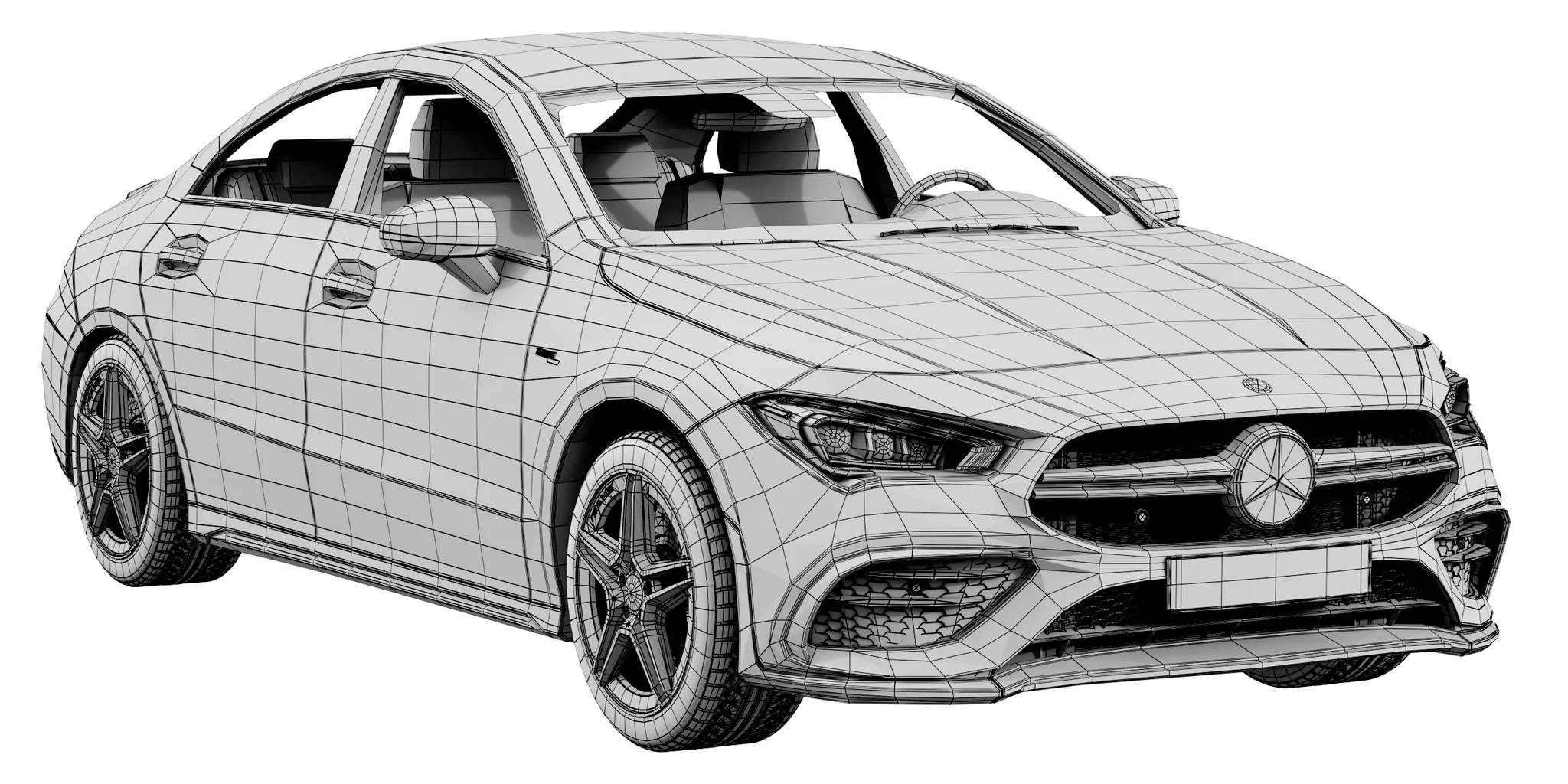 Mercedes Benz CLA35 AMG, 3D model preview 17
