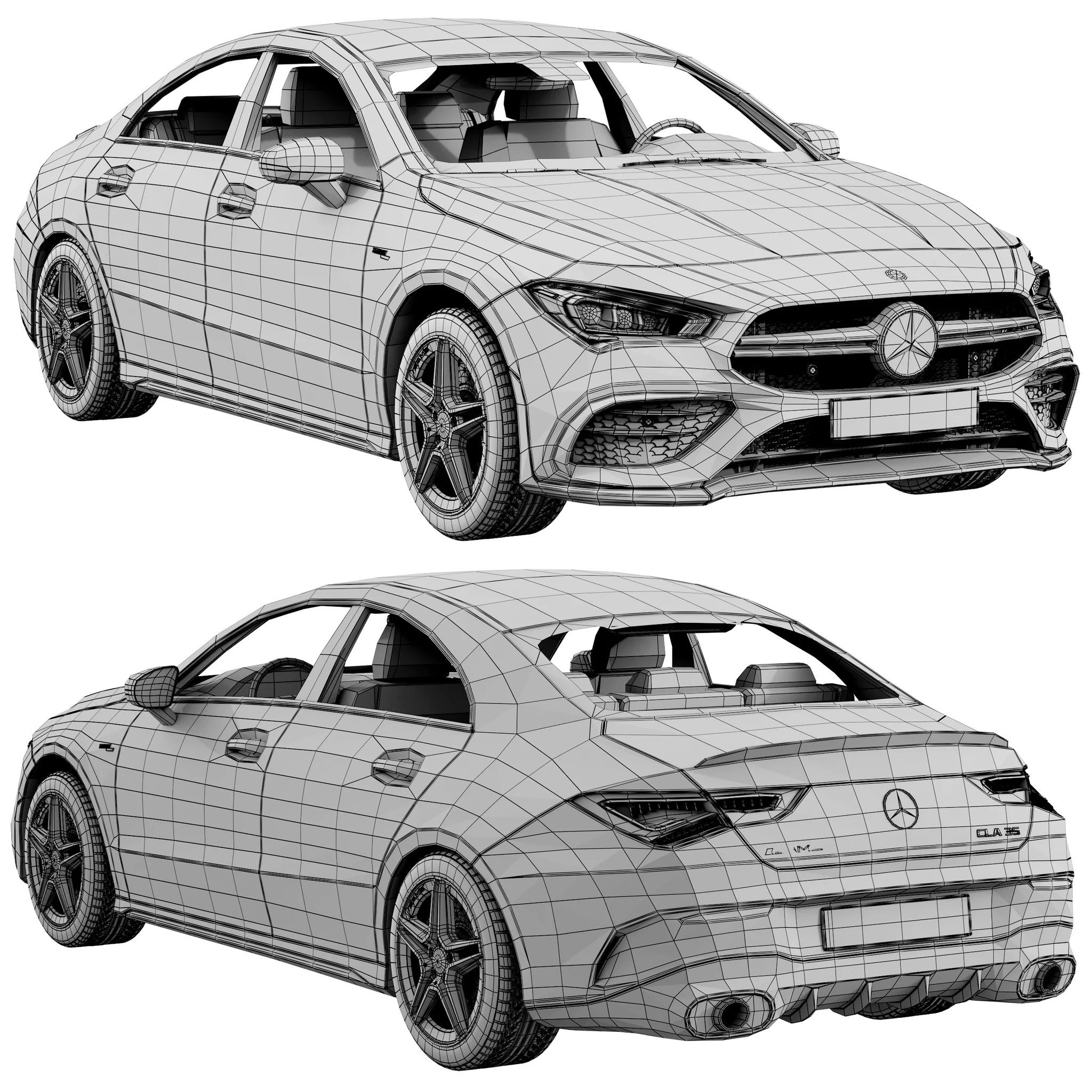 Mercedes Benz CLA35 AMG, 3D model preview 18