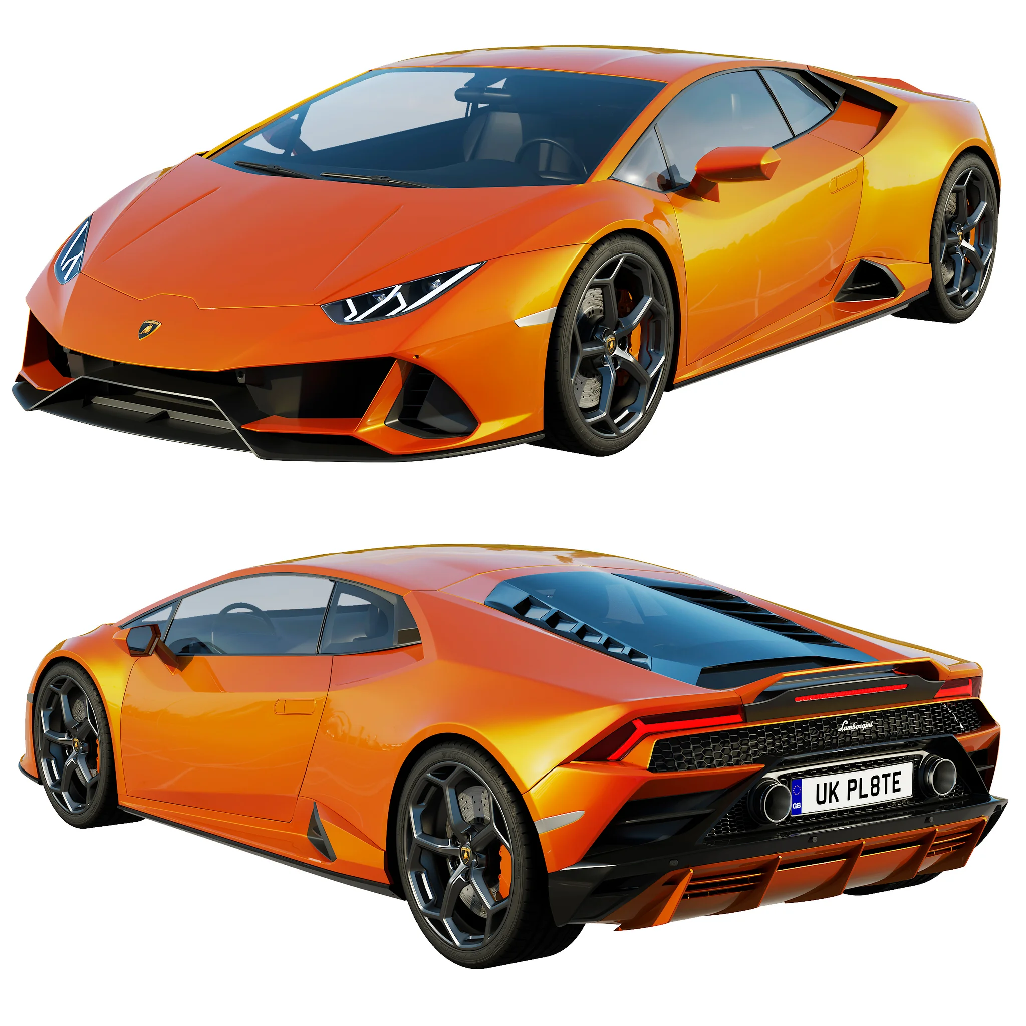 Lamborghini Huracan EVO, 3D model preview 3