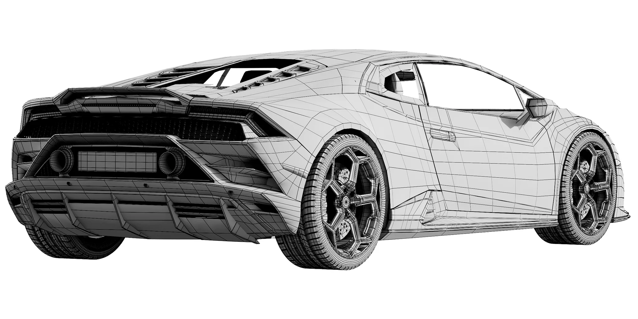 Lamborghini Huracan EVO, 3D model preview 5