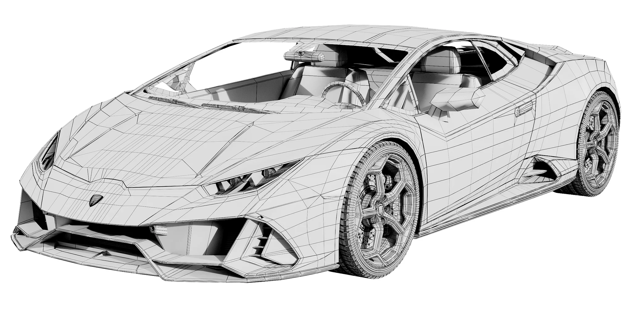 Lamborghini Huracan EVO, 3D model preview 7