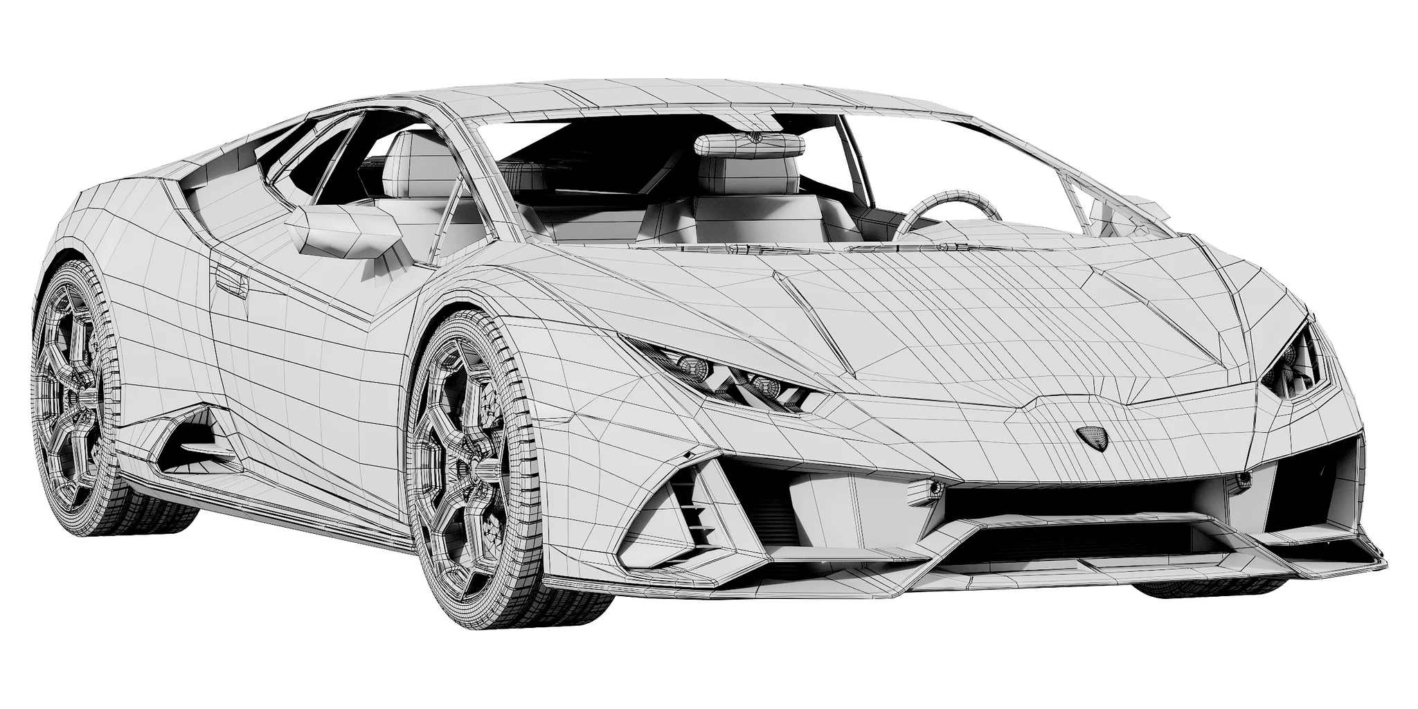 Lamborghini Huracan EVO, 3D model preview 11