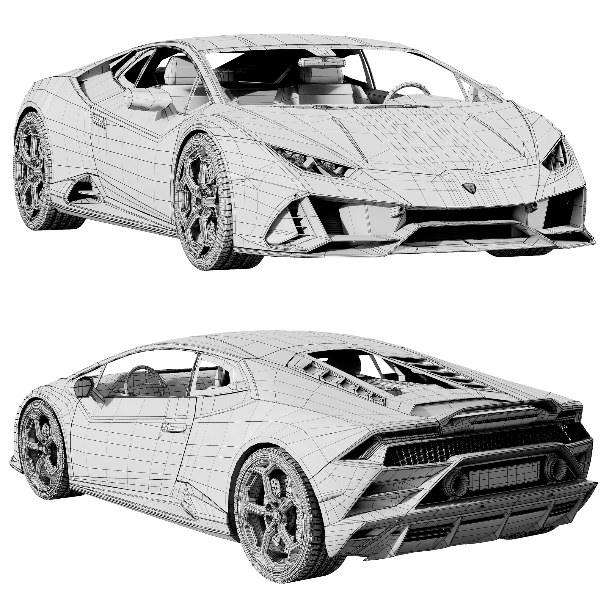 Lamborghini Huracan EVO, 3D model preview 12