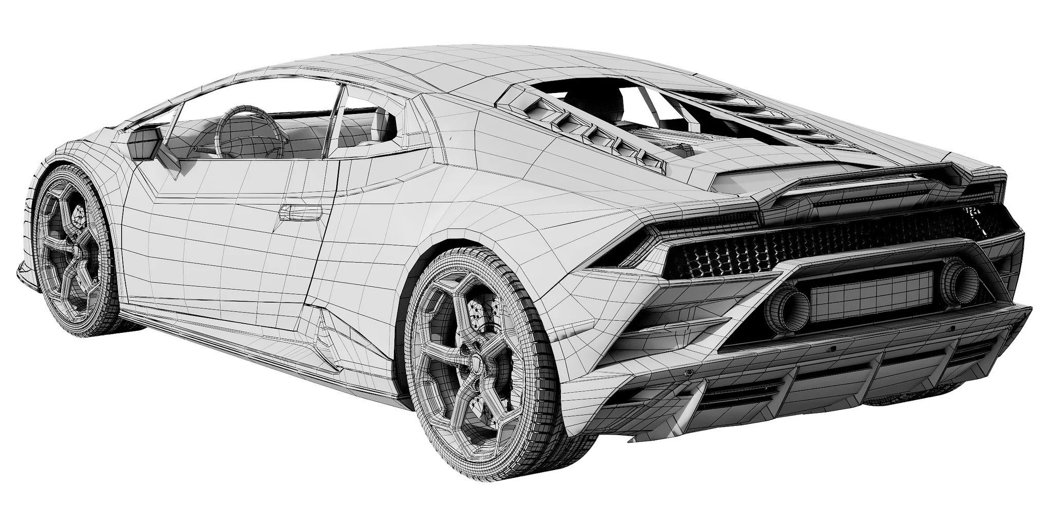 Lamborghini Huracan EVO, 3D model preview 15