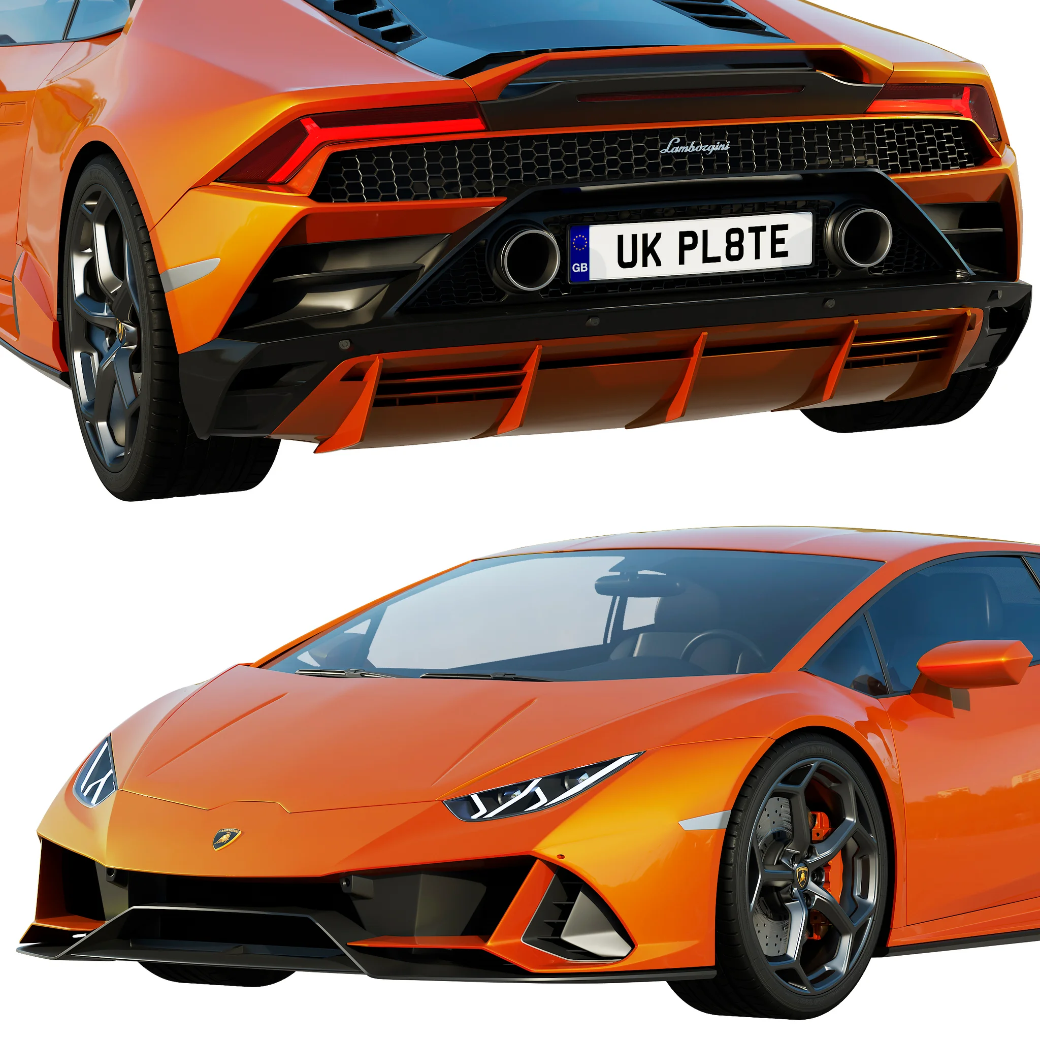 Lamborghini Huracan EVO, 3D model preview 17