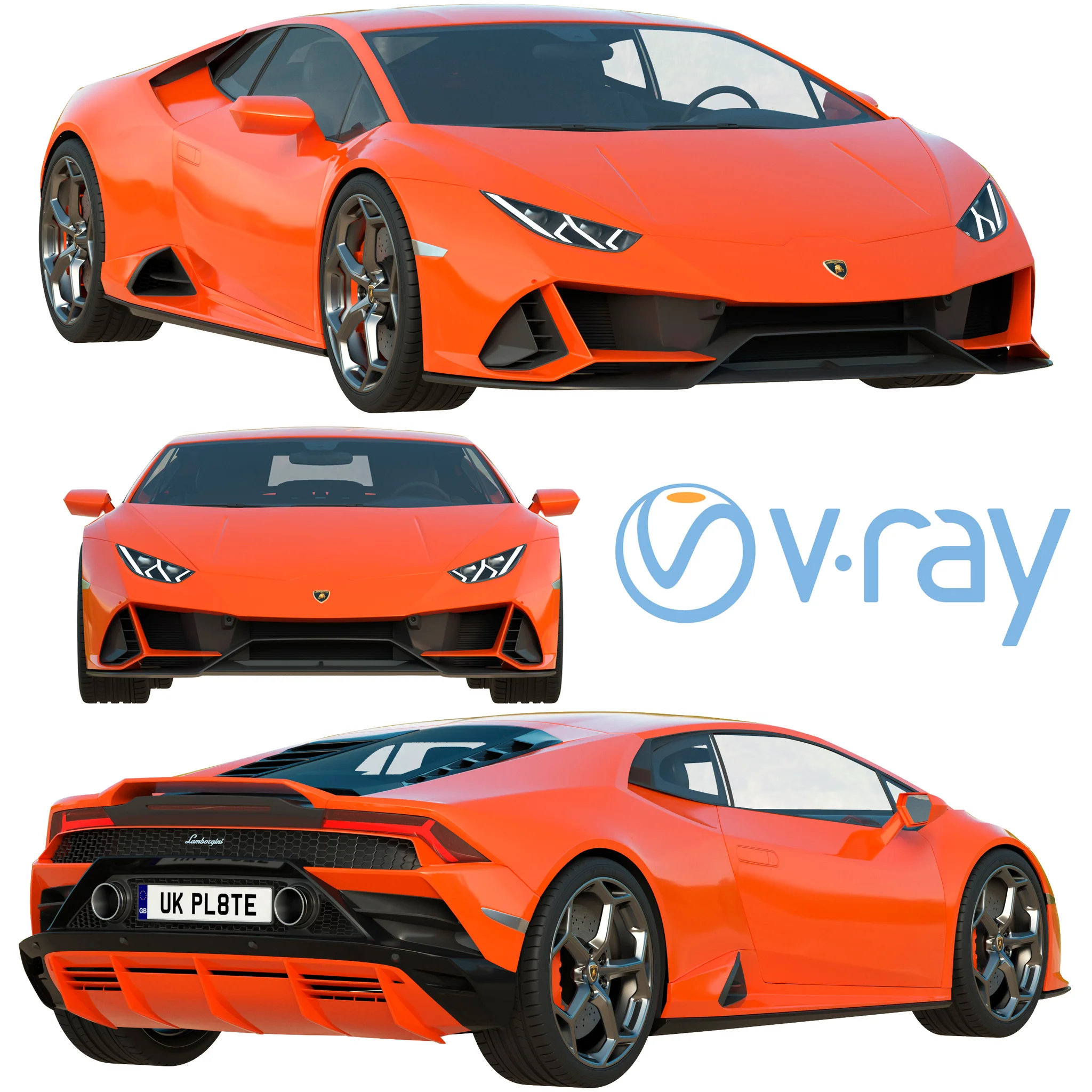Lamborghini Huracan EVO, 3D model preview 32