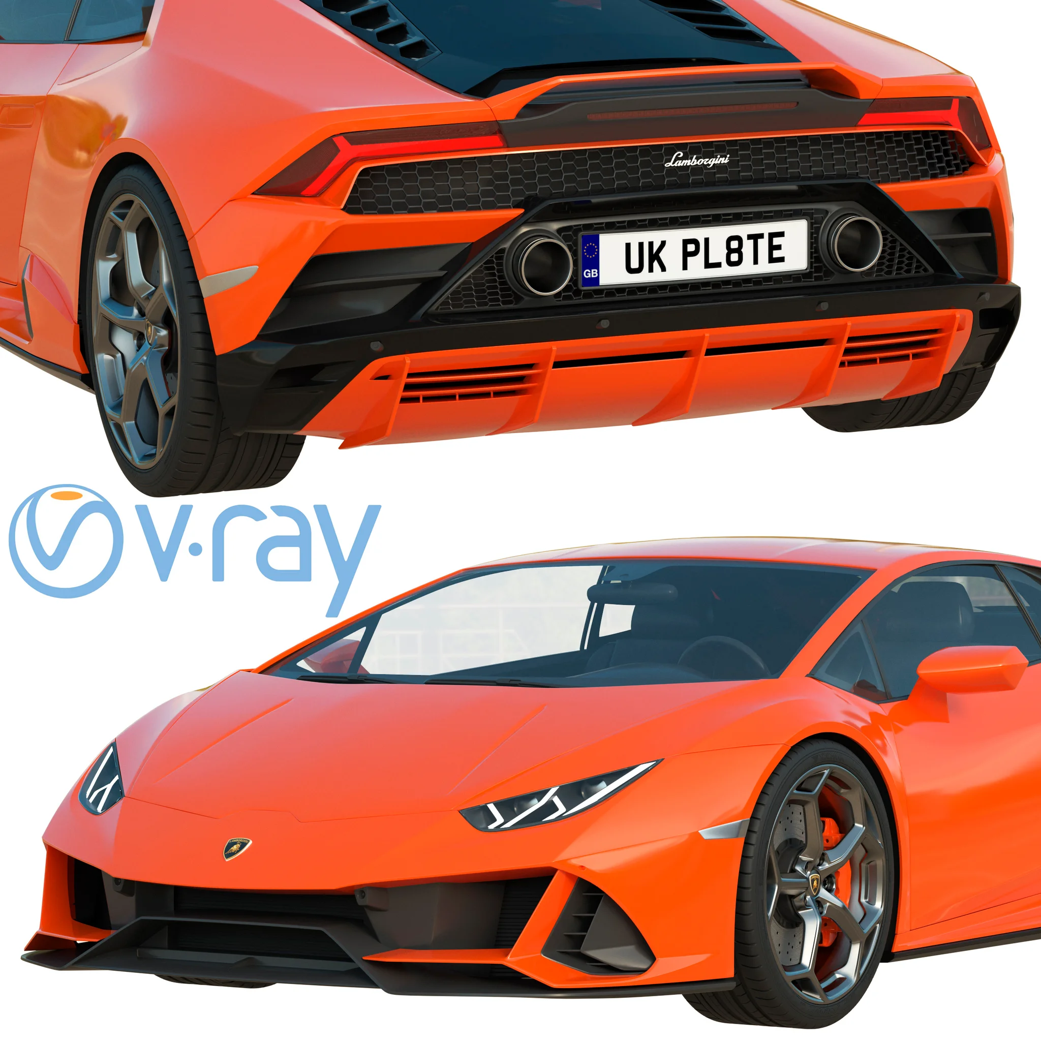 Lamborghini Huracan EVO, 3D model preview 35