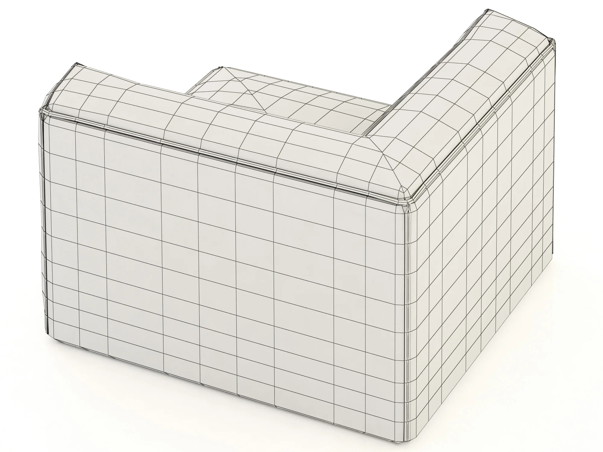 RH Modern Como Modular Corner Chair — 3D model preview 10