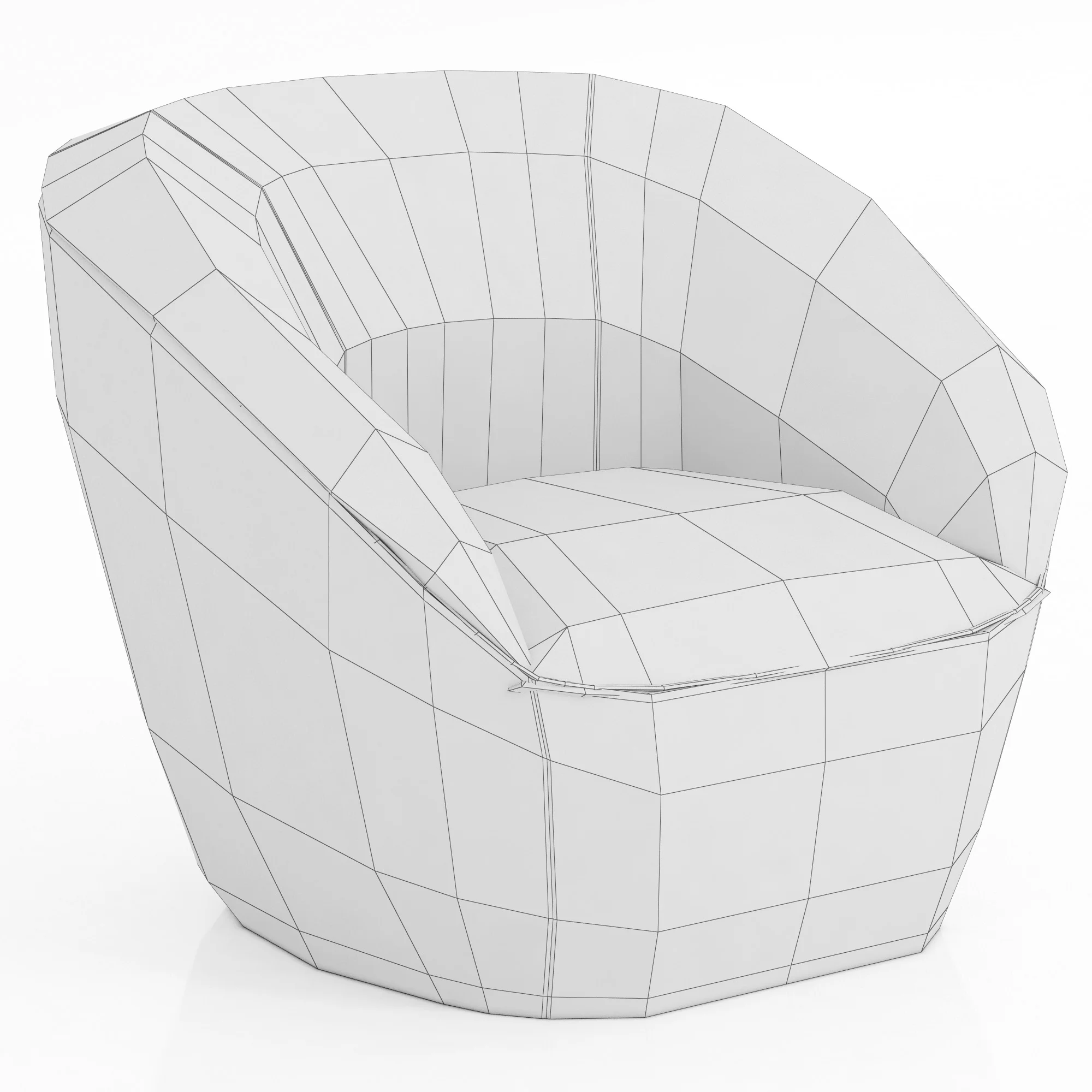 Roche Bobois Edito Armchair, 3D model preview 8