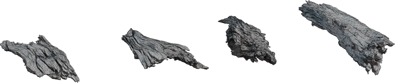 Weathered Bark Debris Pack – 4K Photorealistic Driftwood Fragments, 3D model preview 1