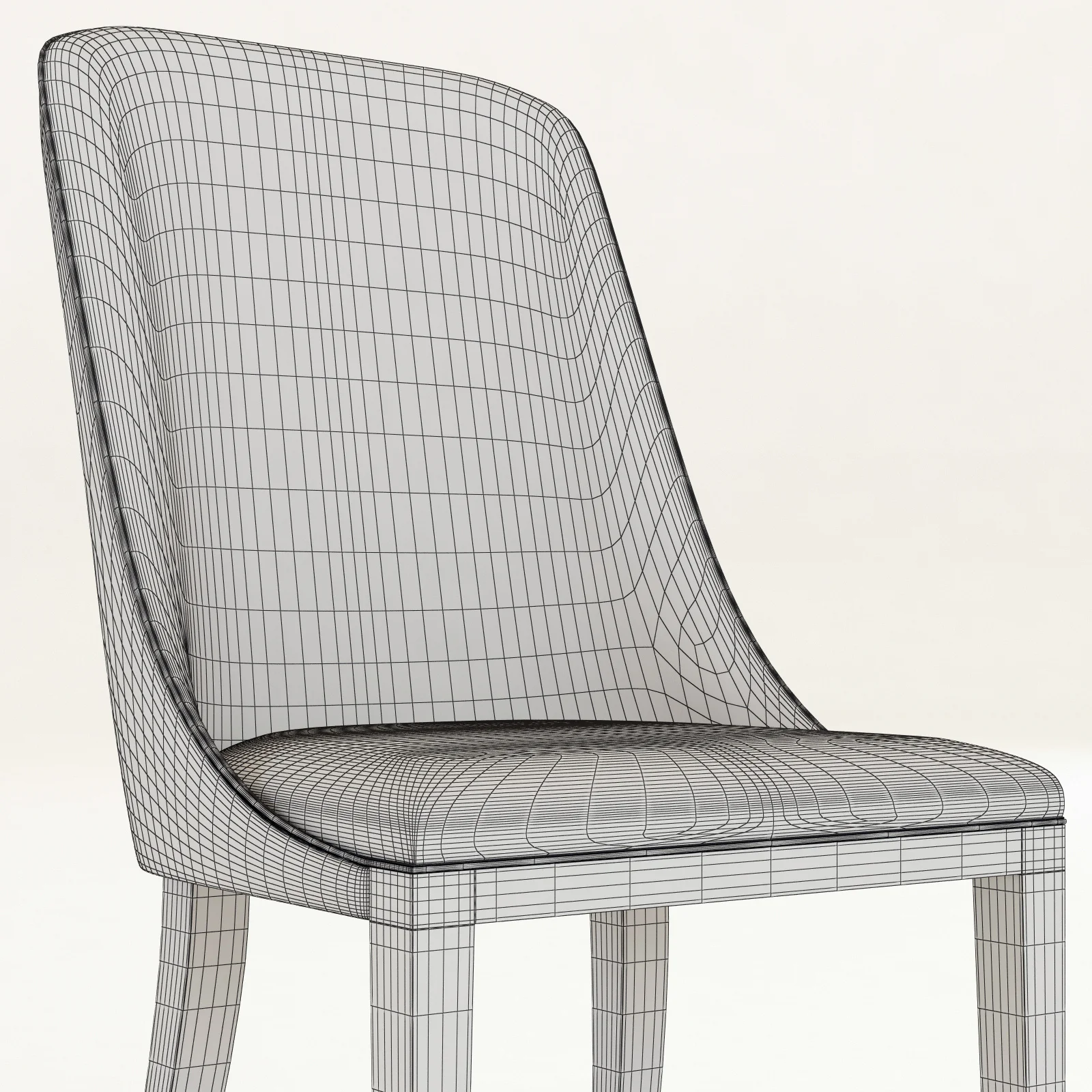 Baxter Decor Chair, 3D model preview 12