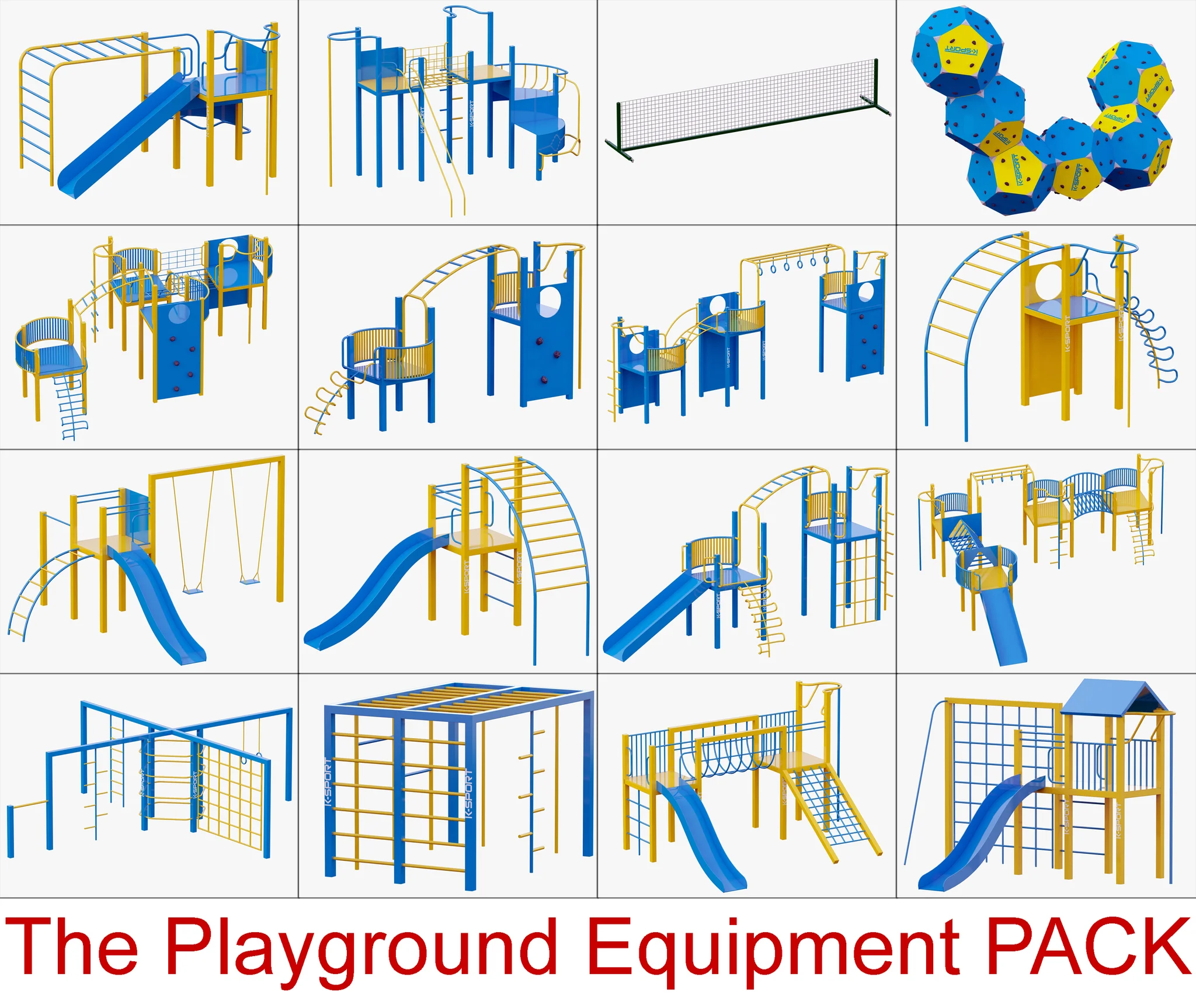 The Playground Equipment PACK — 3D model preview 64