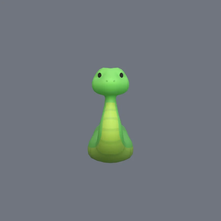 Stylized Animal Snake, 3D model preview 1