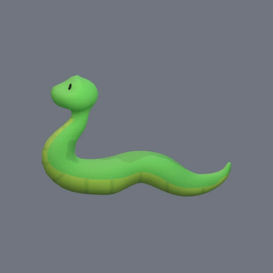 Stylized Animal Snake, 3D model preview 3