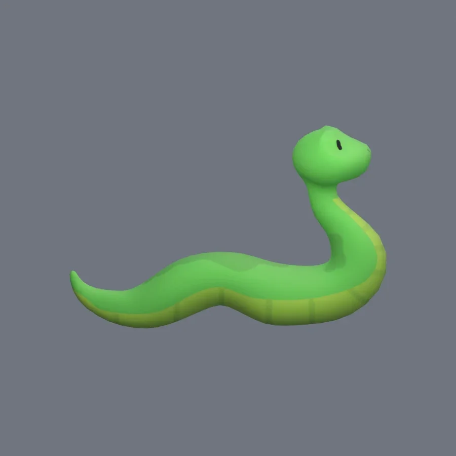 Stylized Animal Snake, 3D model preview 5