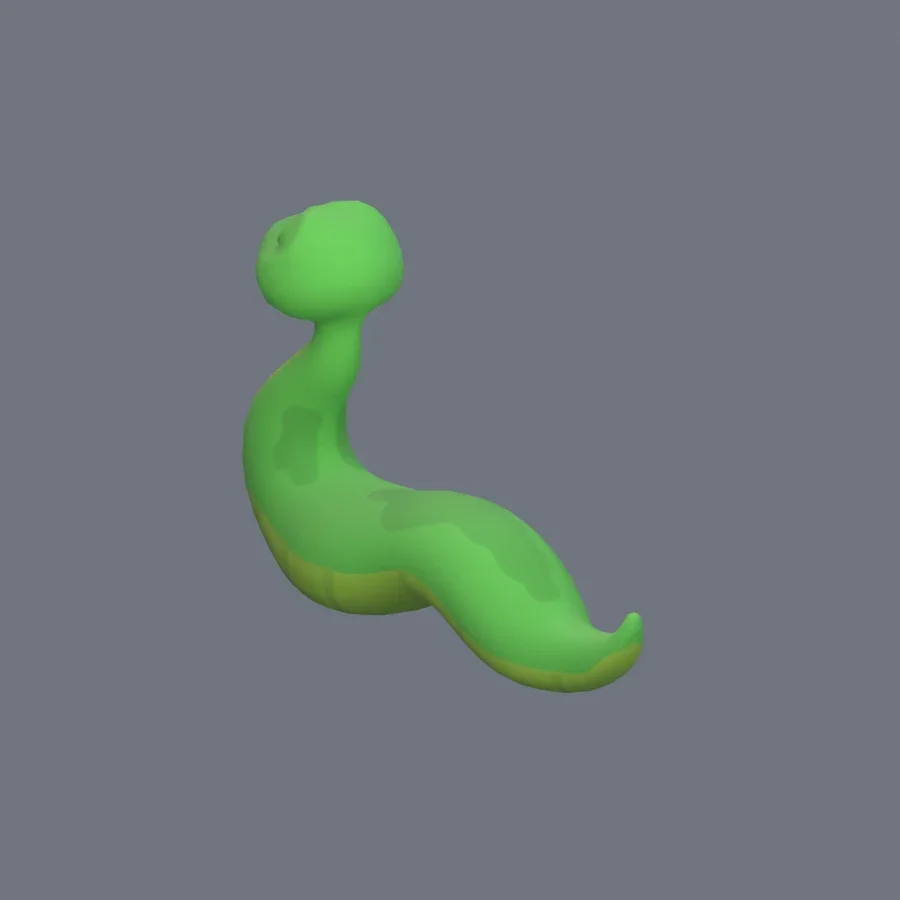 Stylized Animal Snake, 3D model preview 6