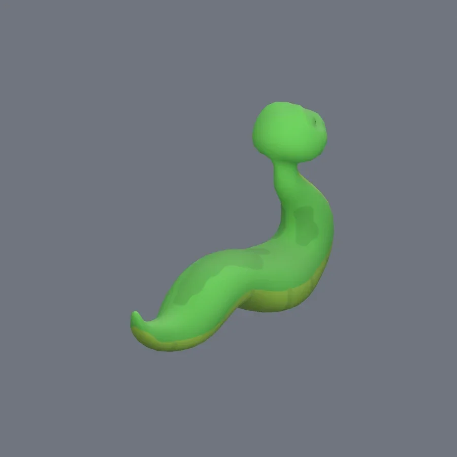 Stylized Animal Snake, 3D model preview 7