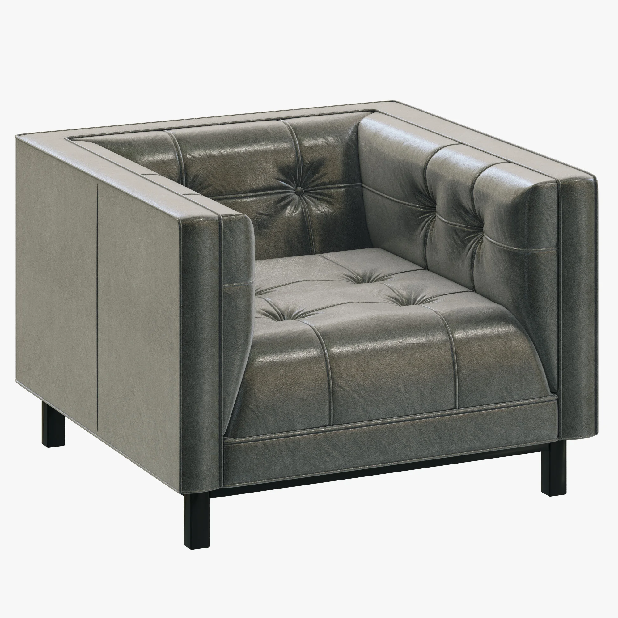 Restoration Hardware Madison Leather Chair — 3D model preview 1