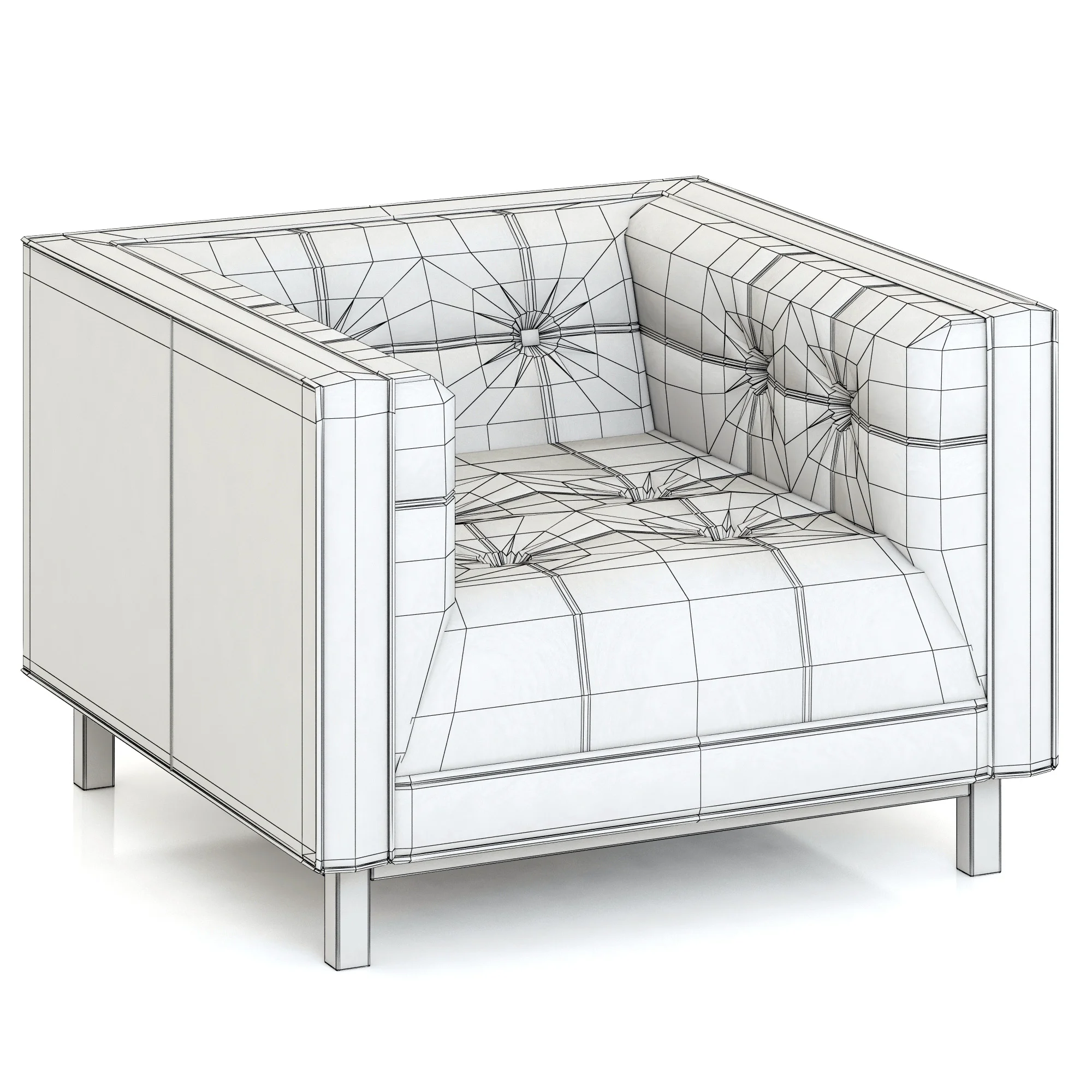 Restoration Hardware Madison Leather Chair — 3D model preview 3