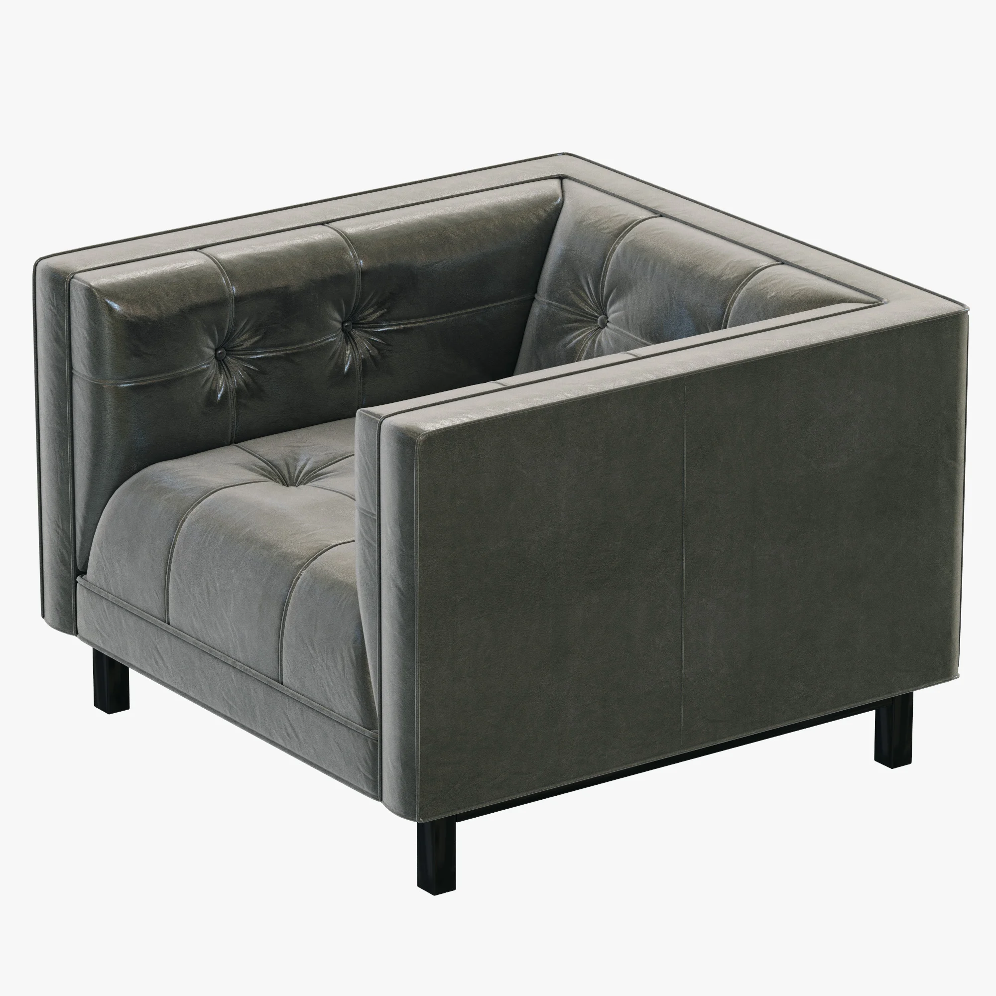 Restoration Hardware Madison Leather Chair — 3D model preview 4