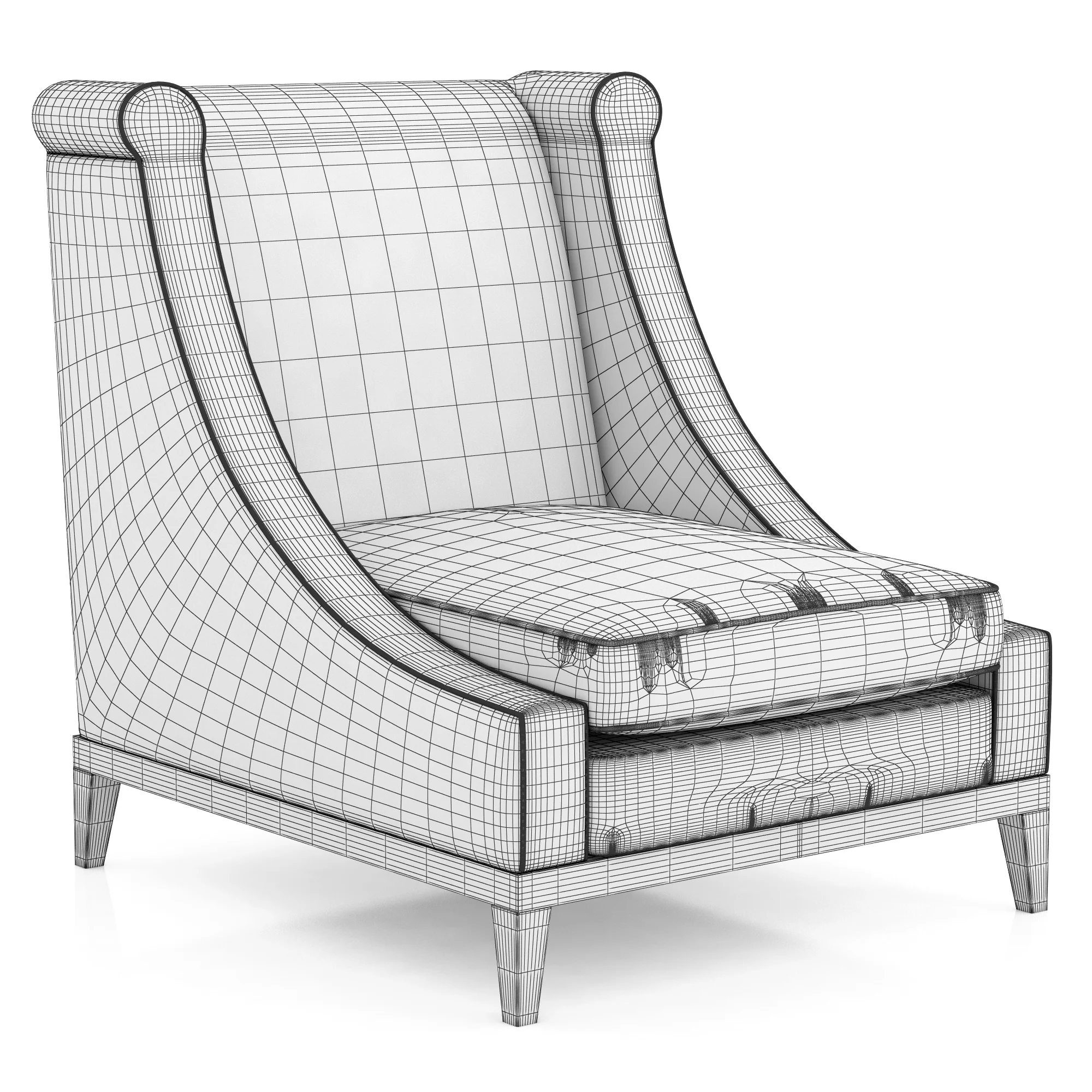 Dantone Home Luise Armchair — 3D model preview 8