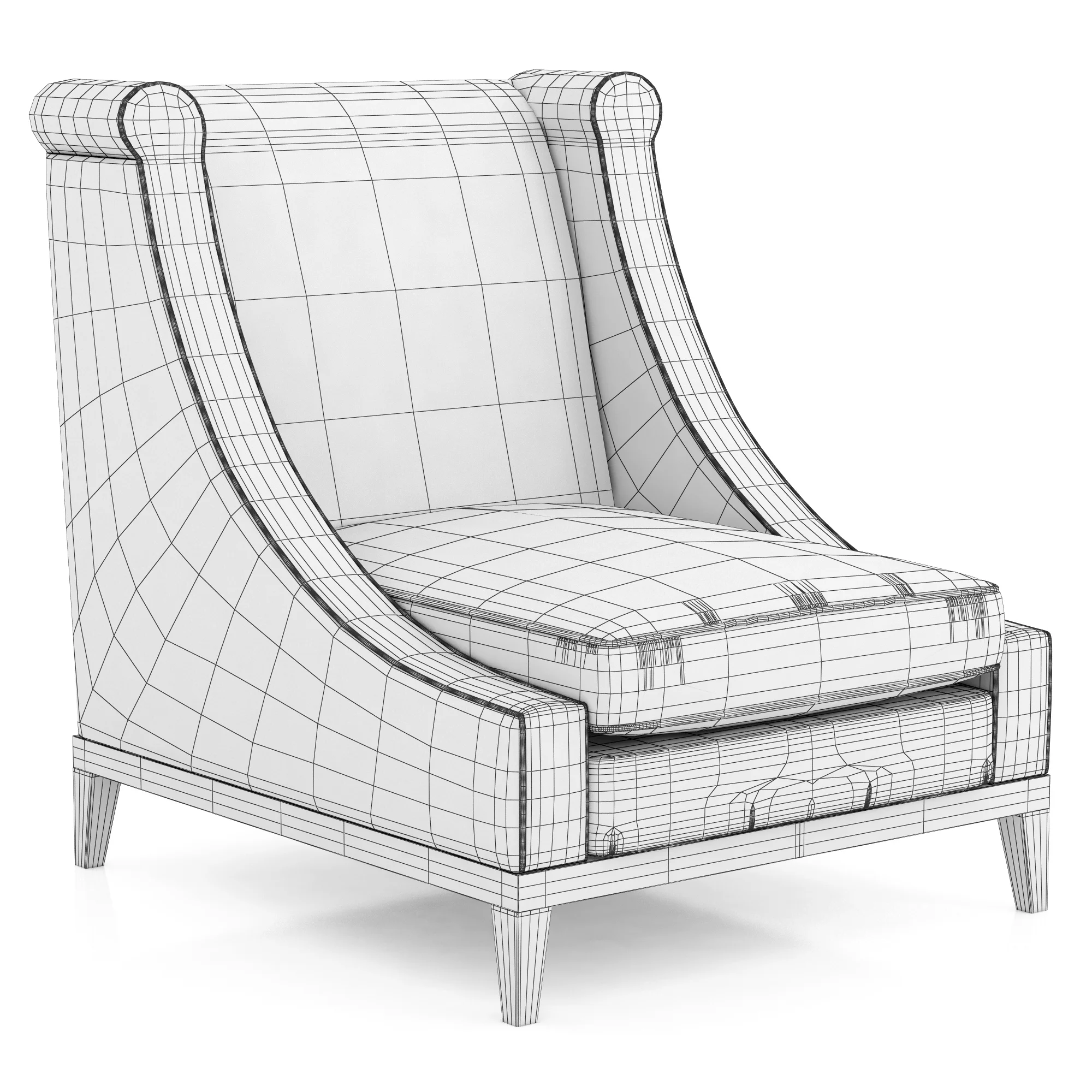 Dantone Home Luise Armchair — 3D model preview 9