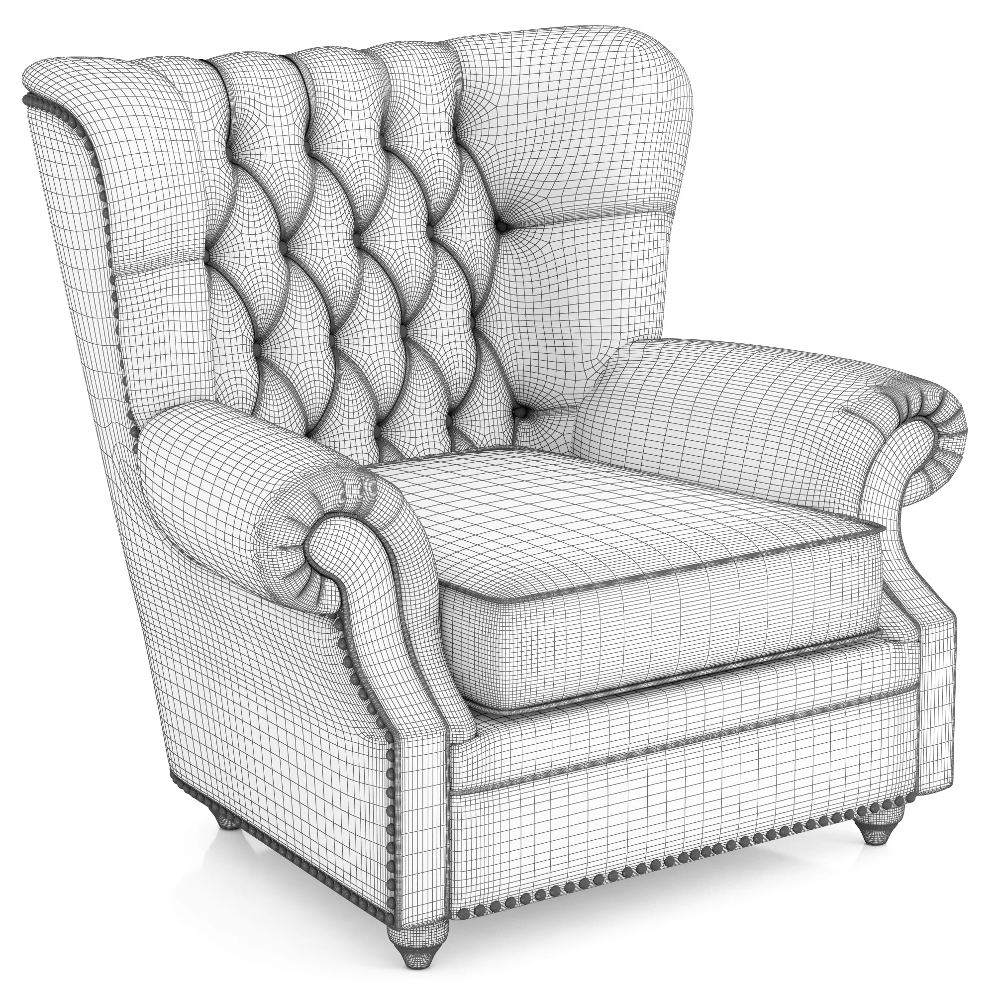 Dantone Home Biarritz Armchair — 3D model preview 7