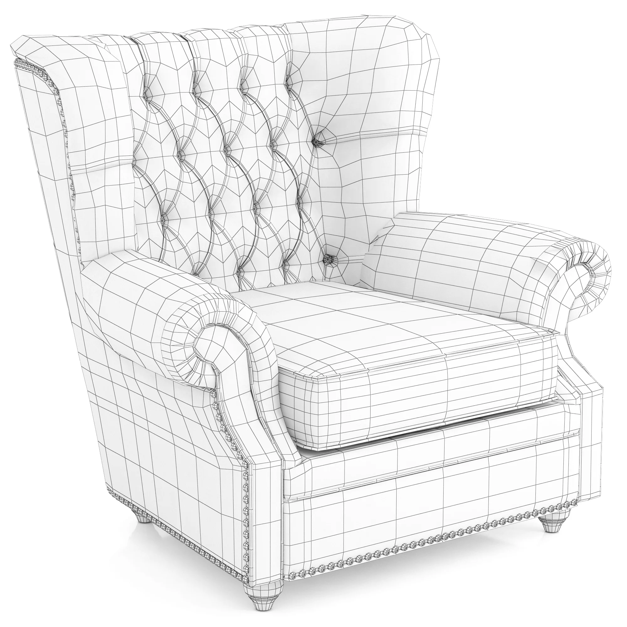 Dantone Home Biarritz Armchair — 3D model preview 8