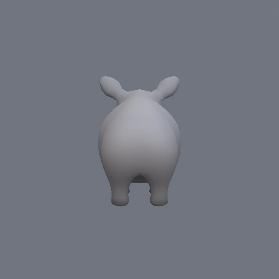 Stylized Animal Rhino, 3D model preview 4