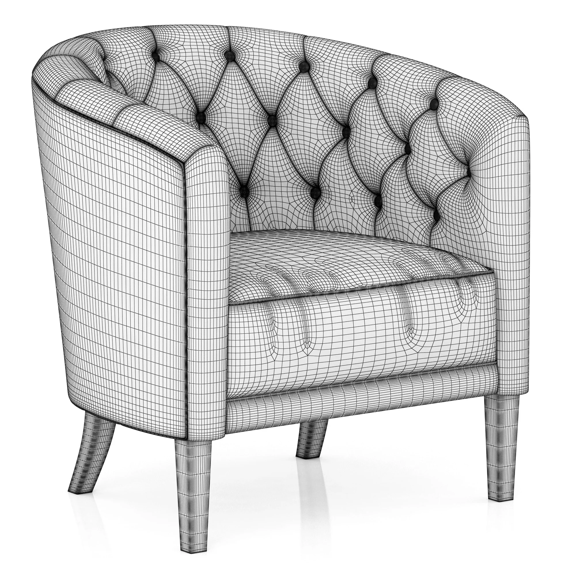 Dantone Home Stone Chair — 3D model preview 8