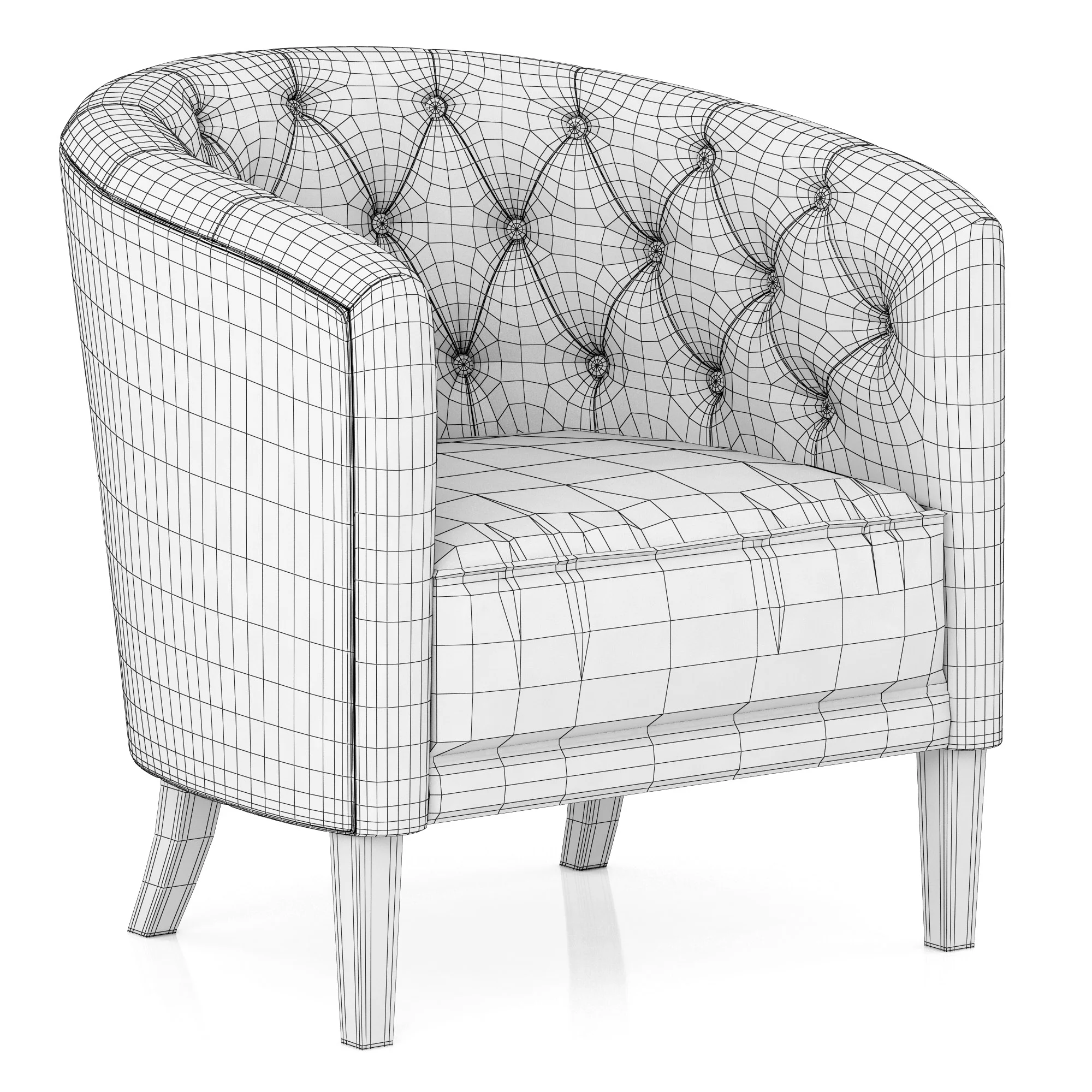 Dantone Home Stone Chair — 3D model preview 9