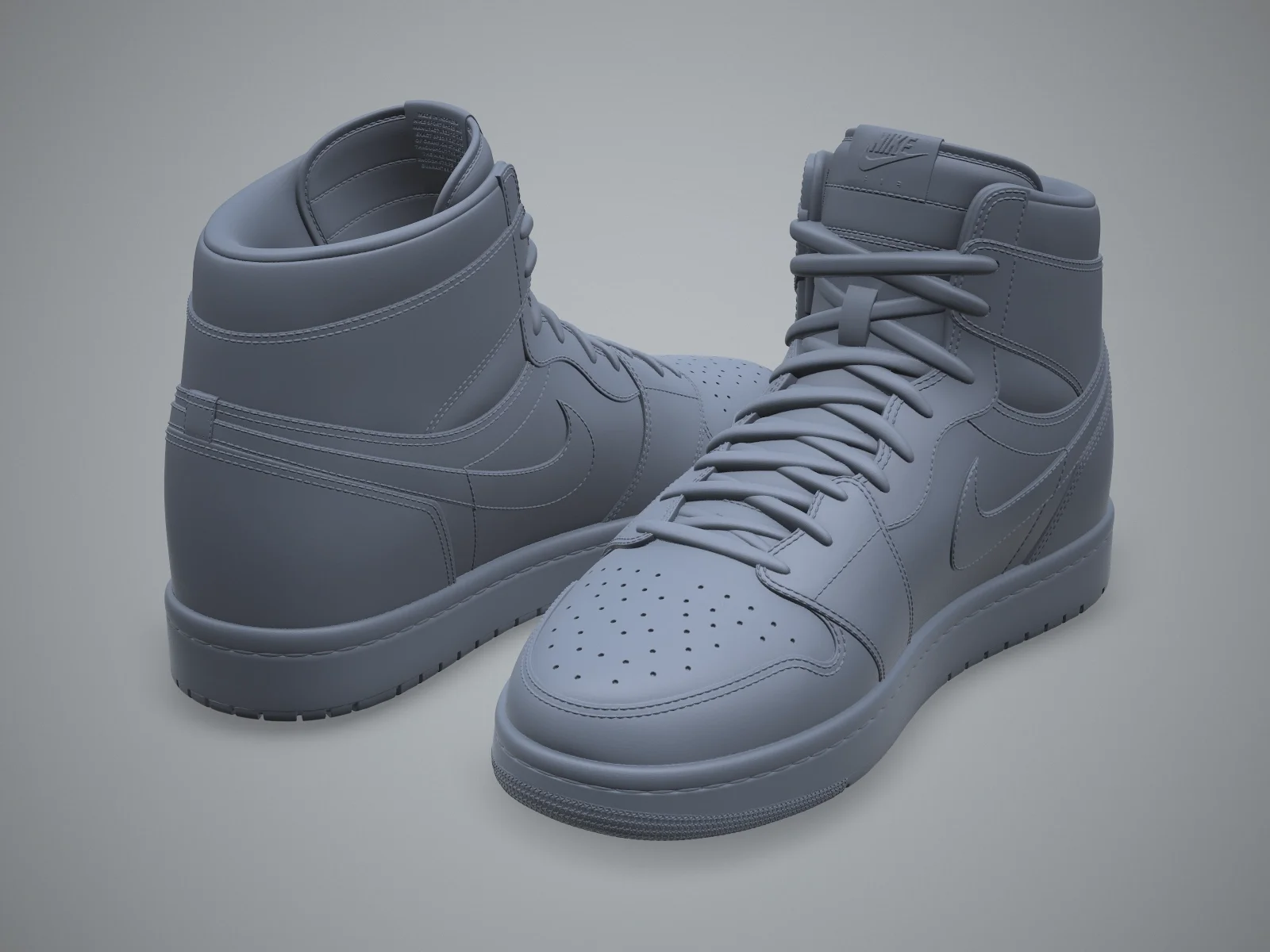 Air Jordan1-retro sneaker (3d print Model), 3D model preview 4