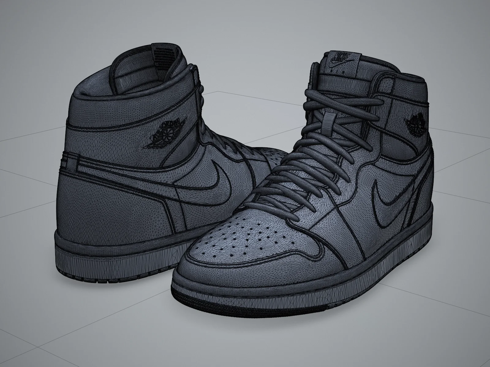 Air Jordan1-retro sneaker (3d print Model), 3D model preview 7