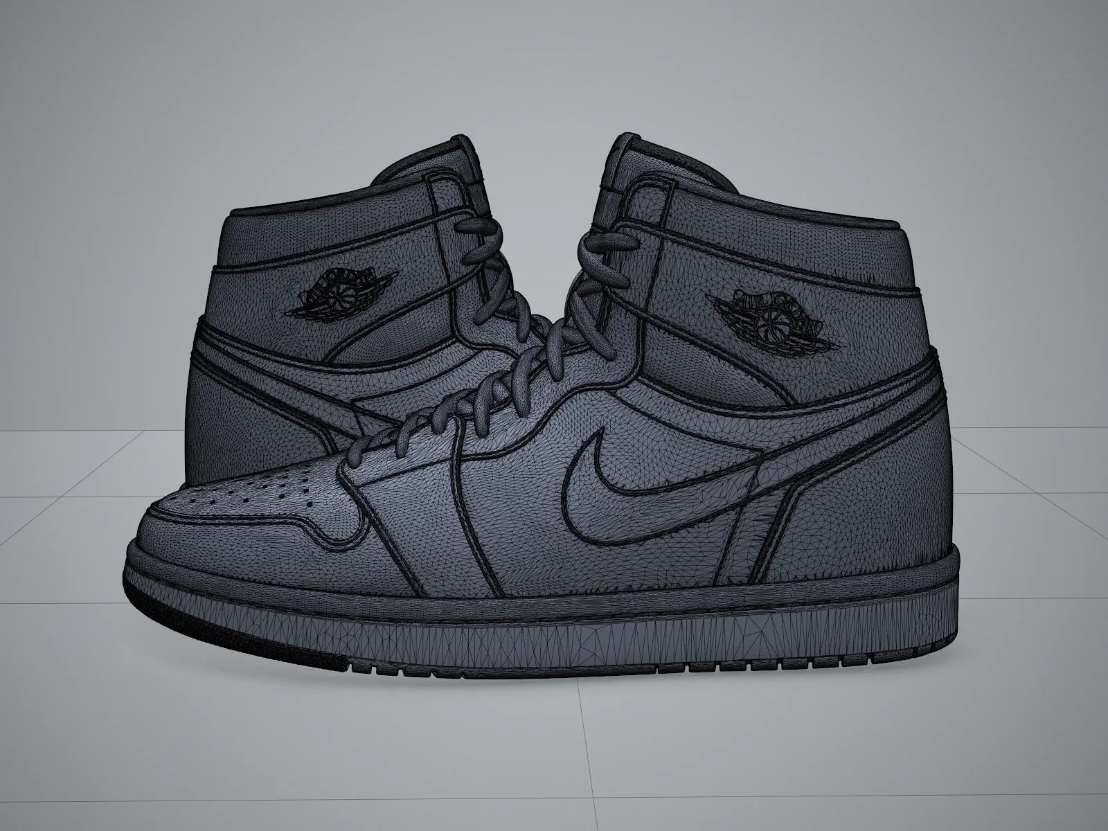 Air Jordan1-retro sneaker (3d print Model), 3D model preview 8