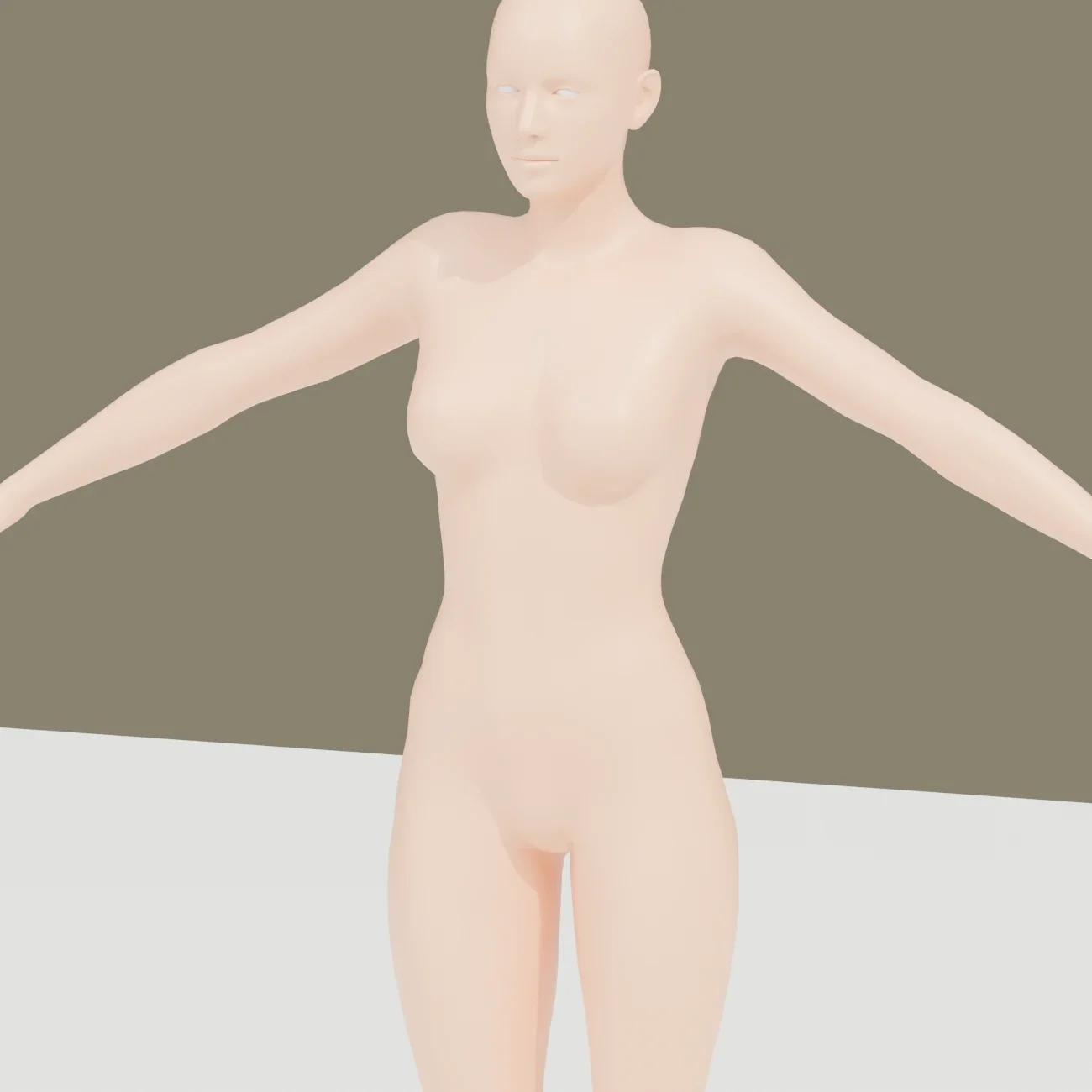 Basemesh Female 1, 3D model preview 1