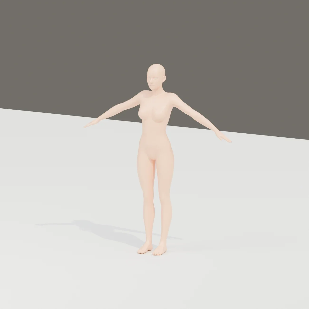 Basemesh Female 1, 3D model preview 2