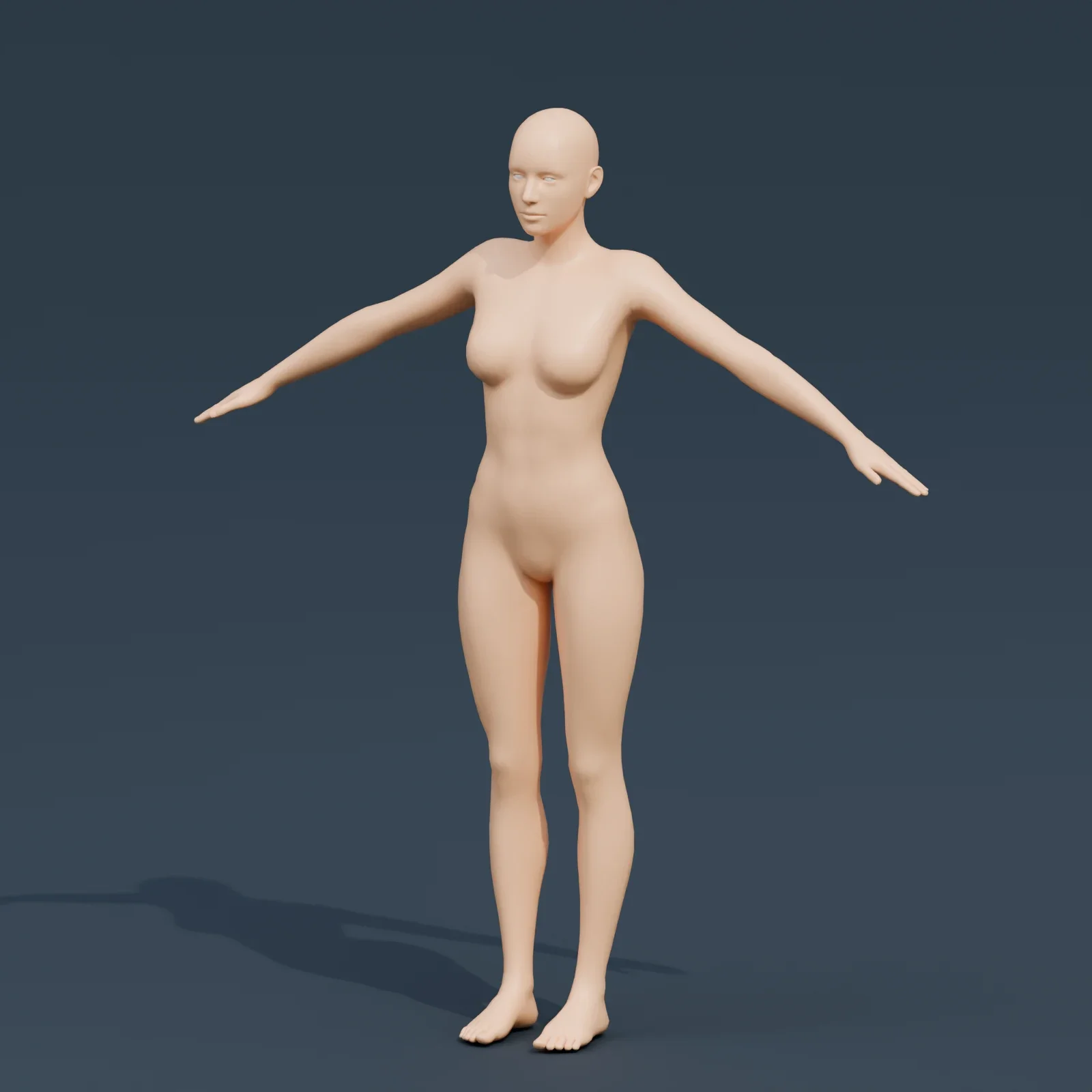 Basemesh Female 1, 3D model preview 3