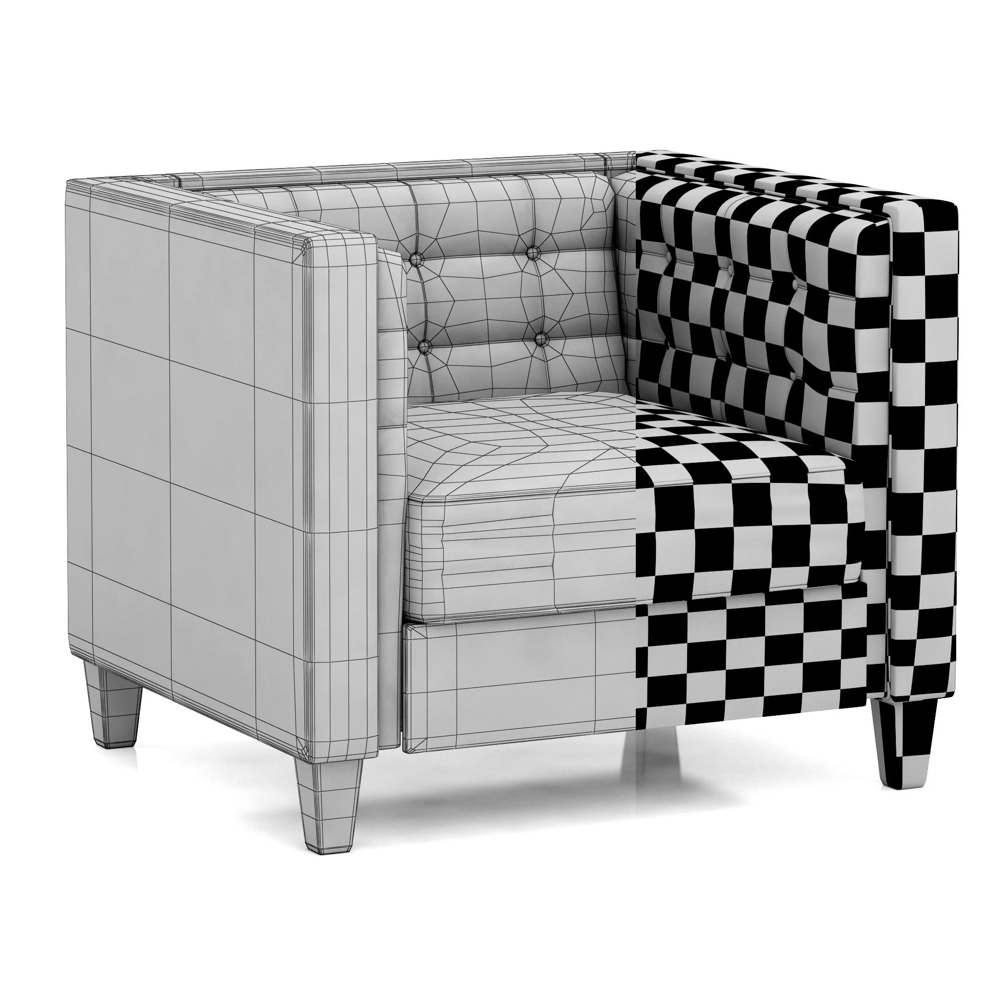 Dantone Home Pull Armchair, 3D model preview 10