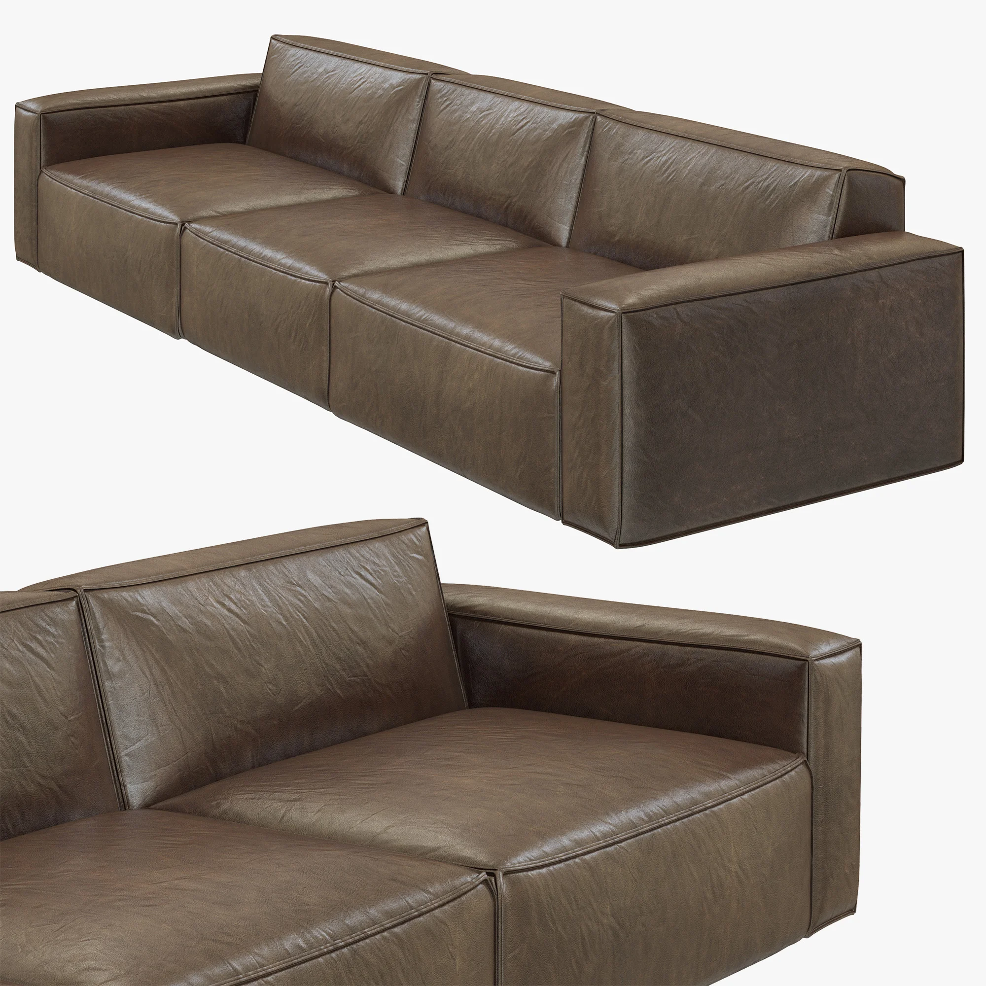 RH Modern Como Modular Sofa — 3D model preview 1