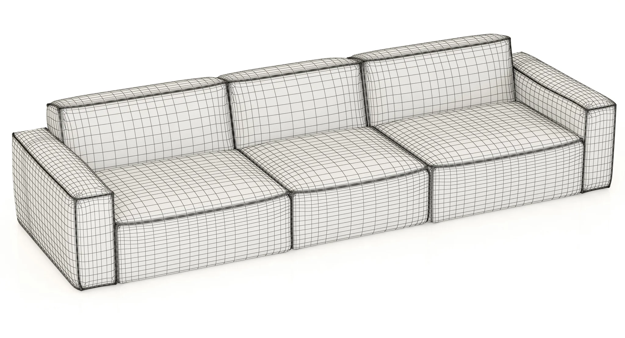RH Modern Como Modular Sofa — 3D model preview 3