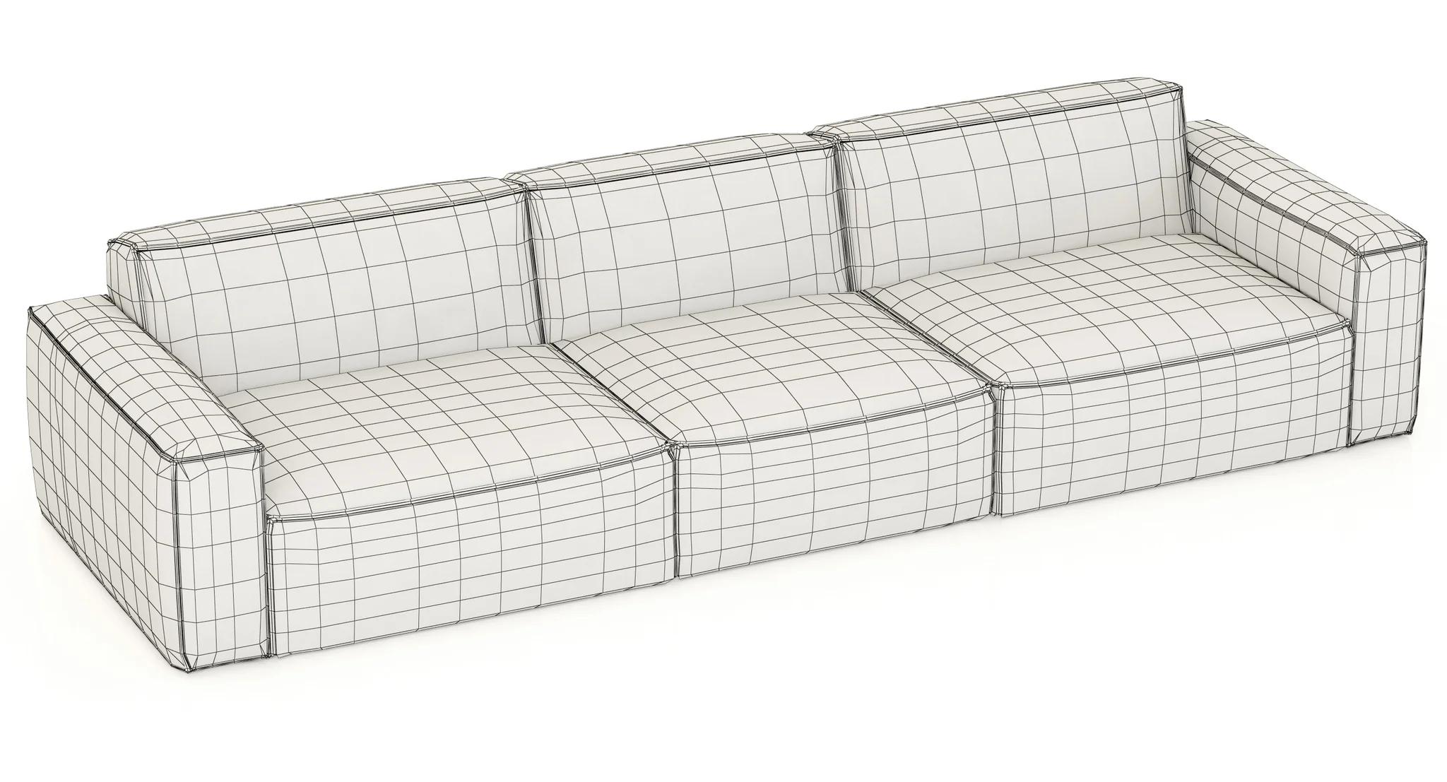 RH Modern Como Modular Sofa — 3D model preview 4