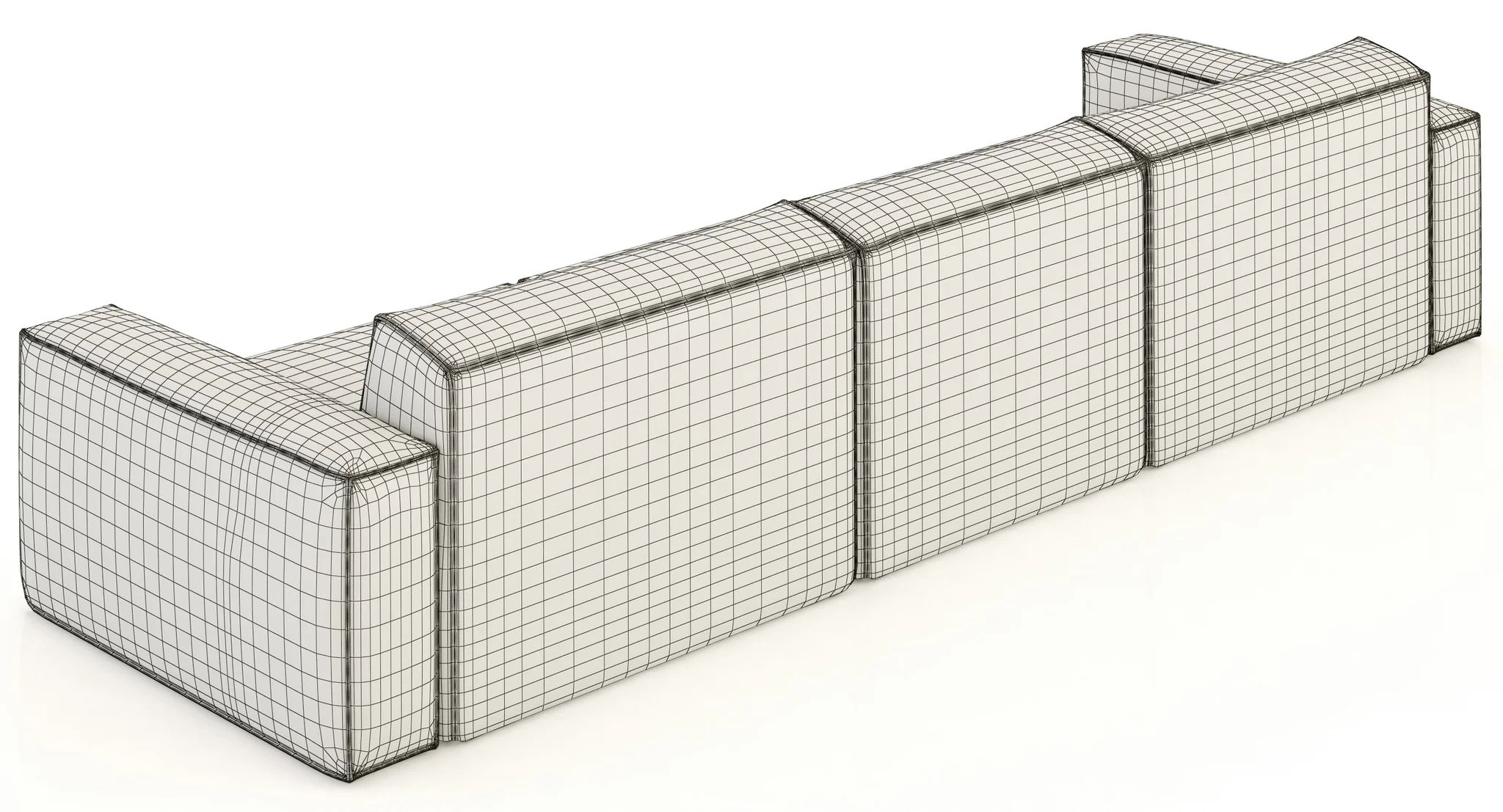 RH Modern Como Modular Sofa — 3D model preview 9