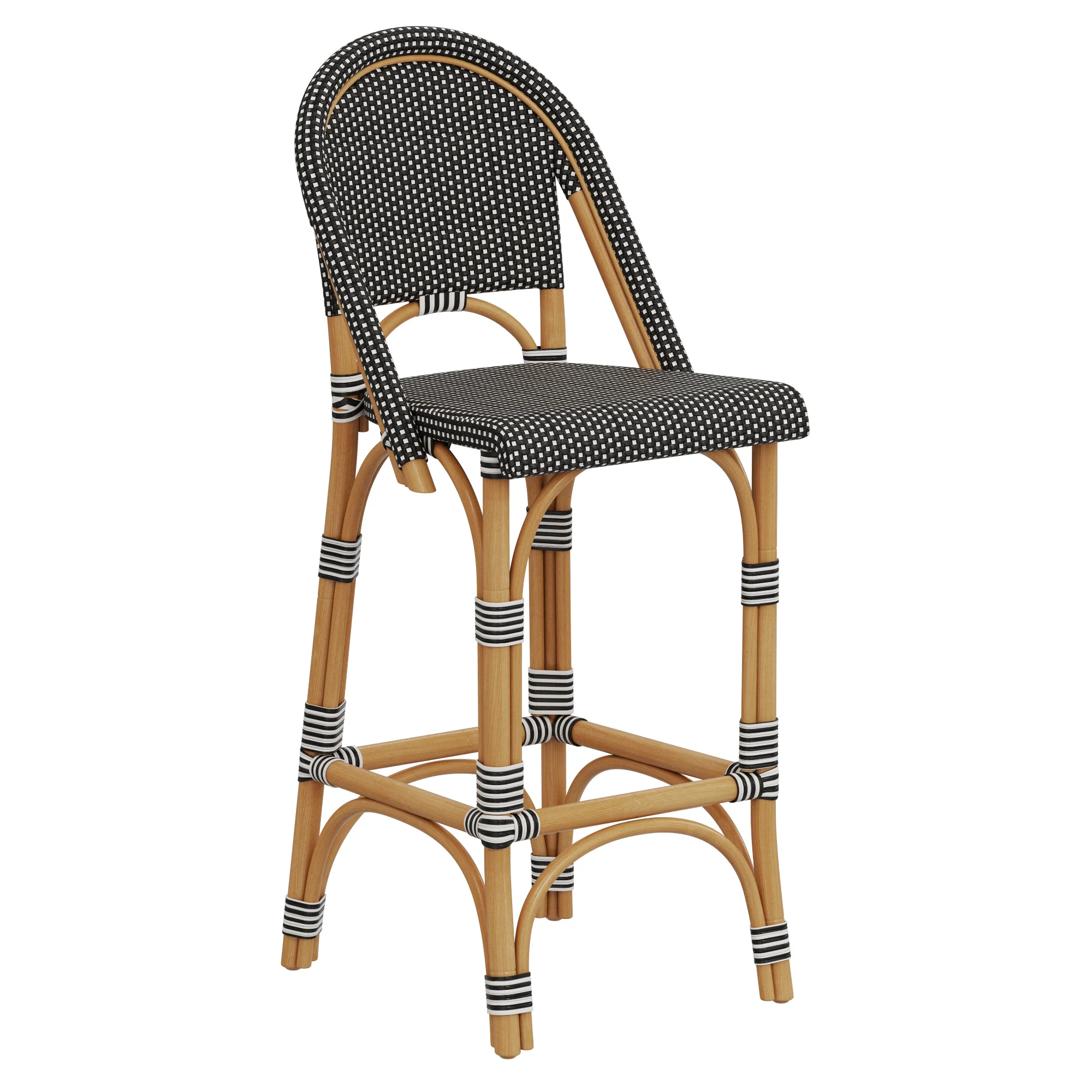Restoration Hardware St Germain Resin Armless Stool — 3D model preview 1