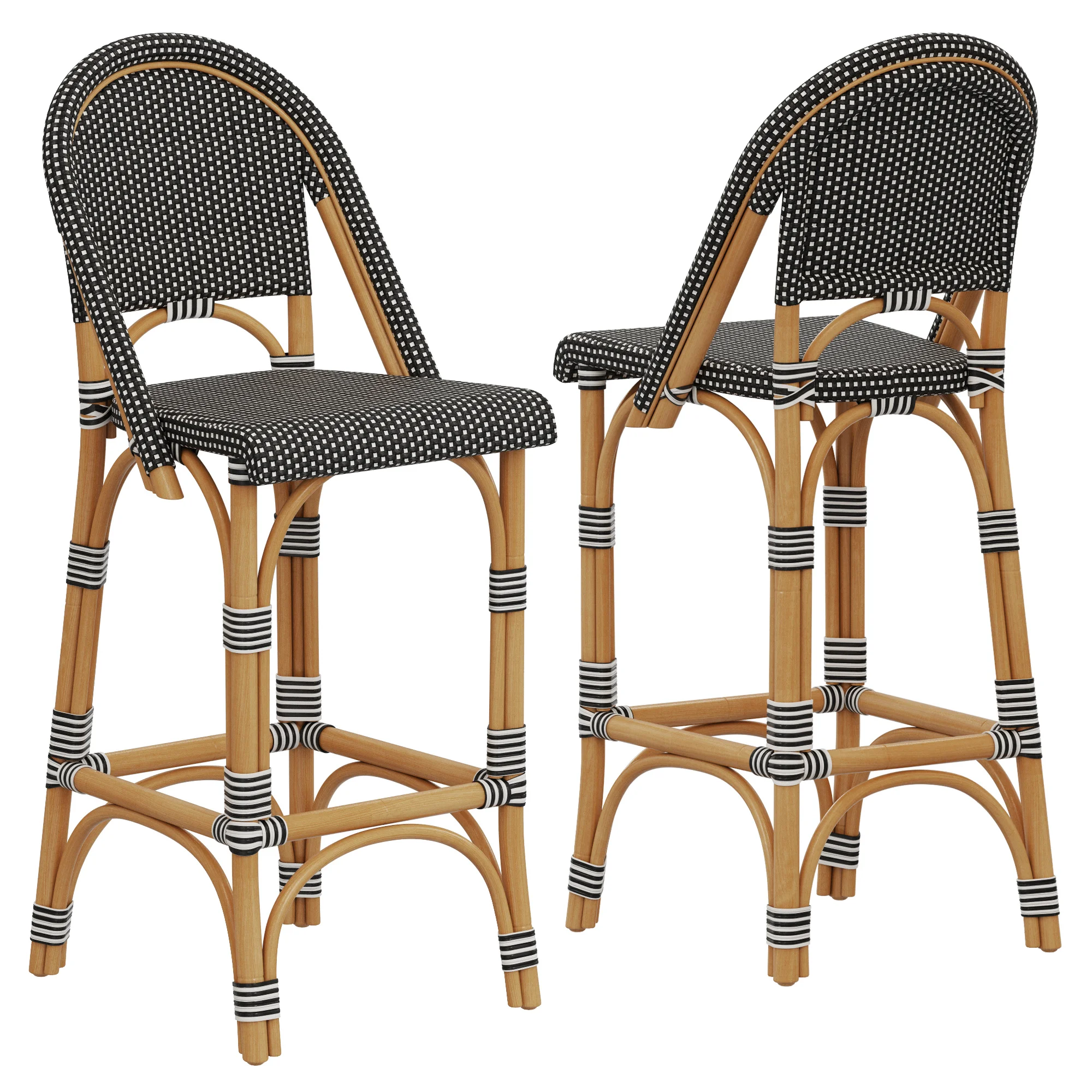 Restoration Hardware St Germain Resin Armless Stool — 3D model preview 2