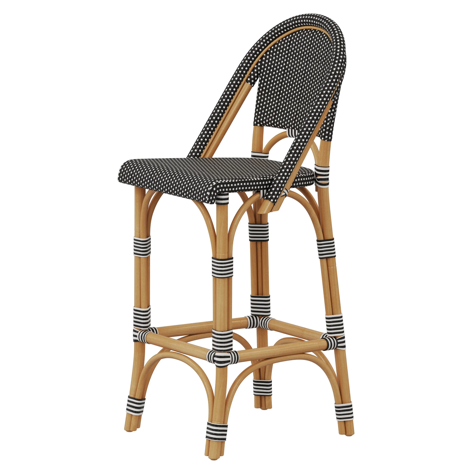 Restoration Hardware St Germain Resin Armless Stool — 3D model preview 3