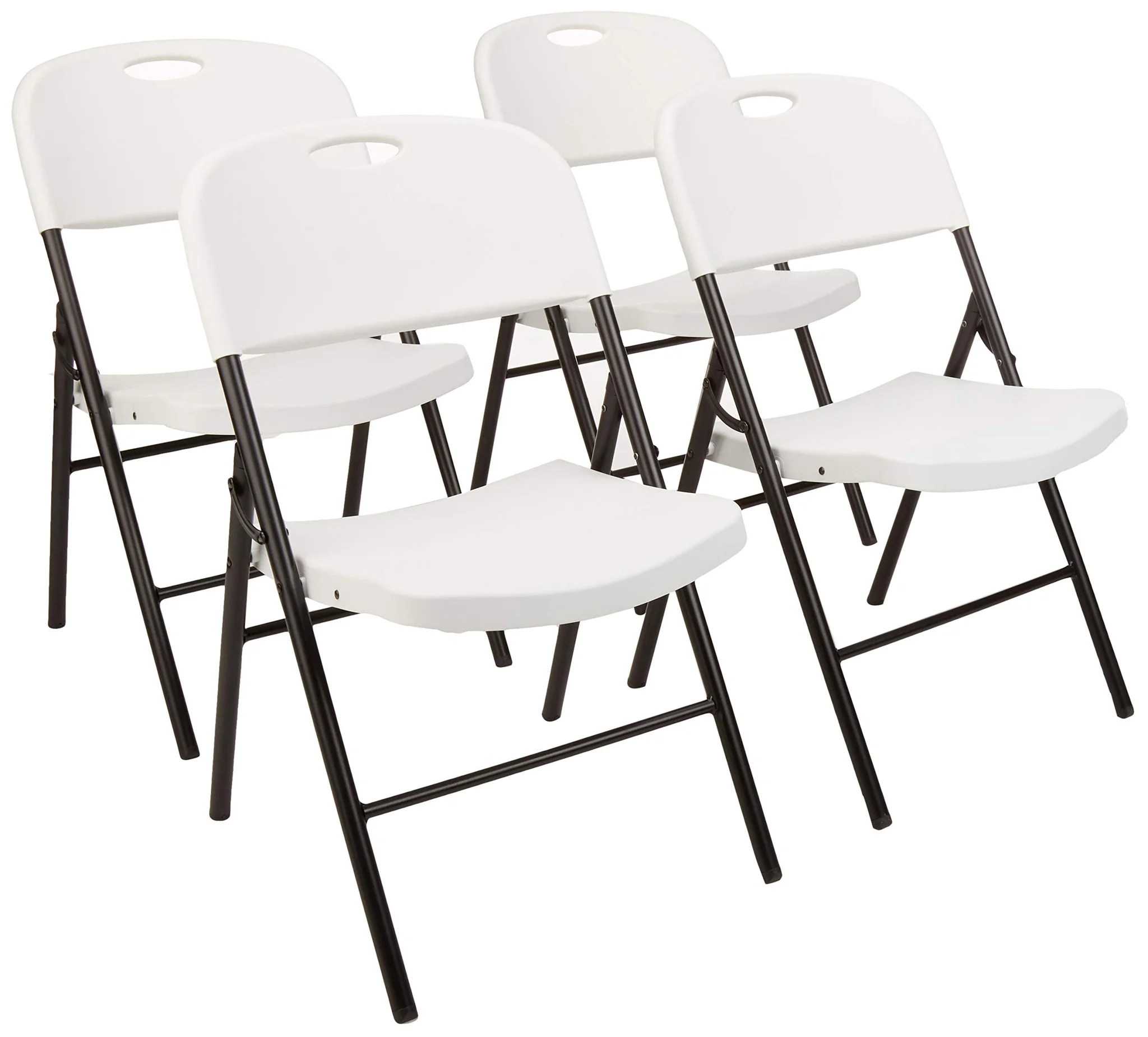 White Plastic Folding Chair Set of 4