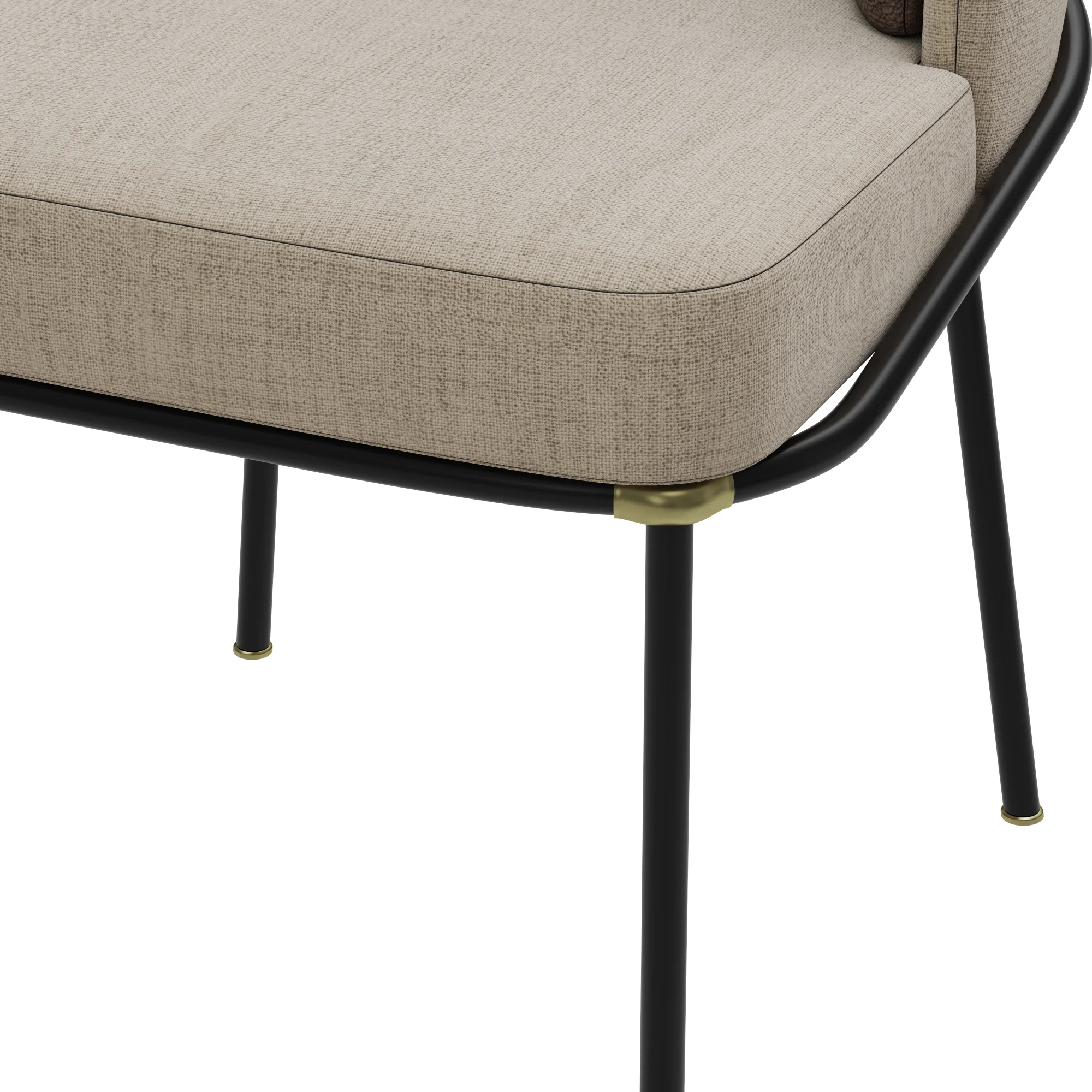 Minotti Fil Noir Dining Chair — 3D model preview 6