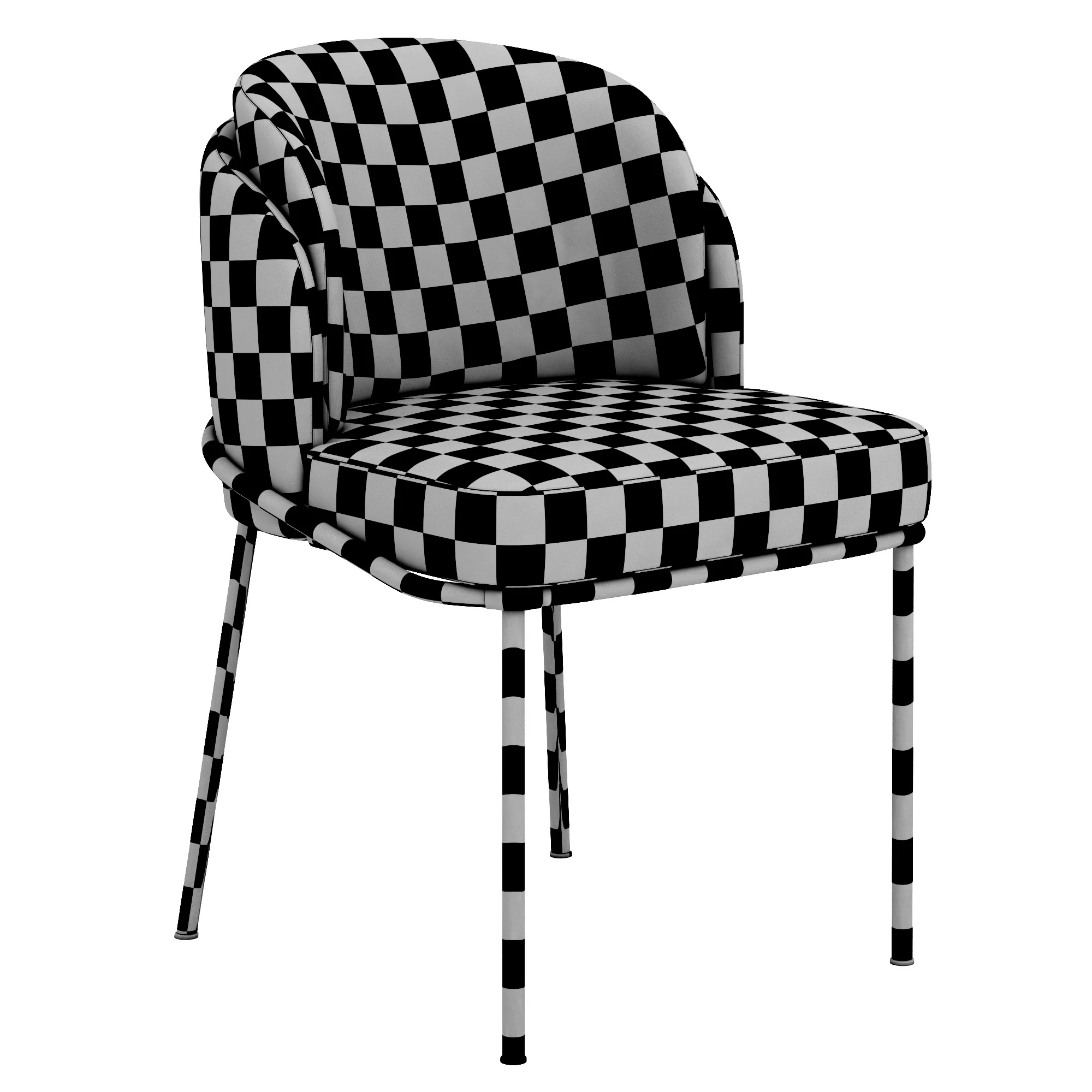 Minotti Fil Noir Dining Chair — 3D model preview 9